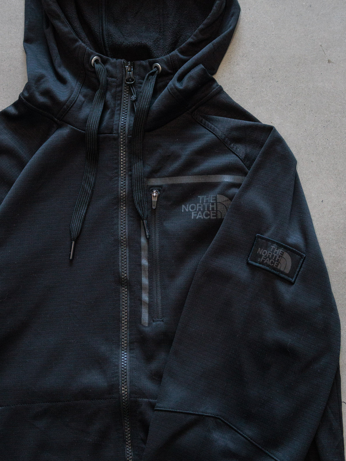Vintage Black The North Face Full Zip Hoodie (M)
