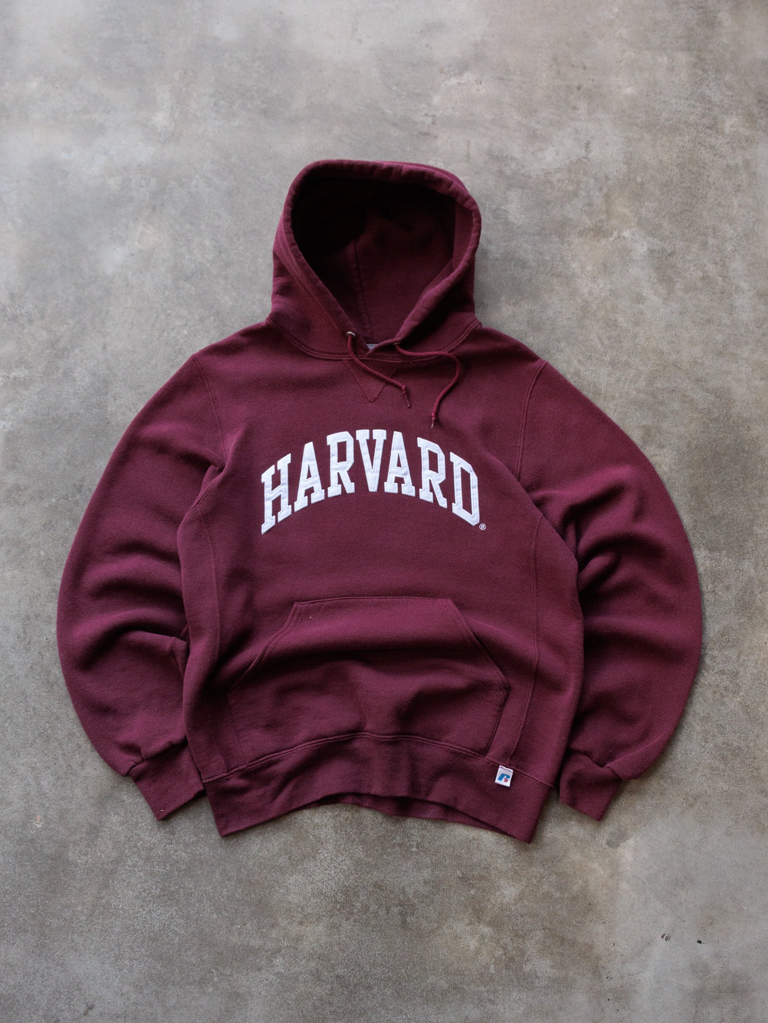 Vintage 00s Maroon Harvard Russell Athletic Hoodie (S)