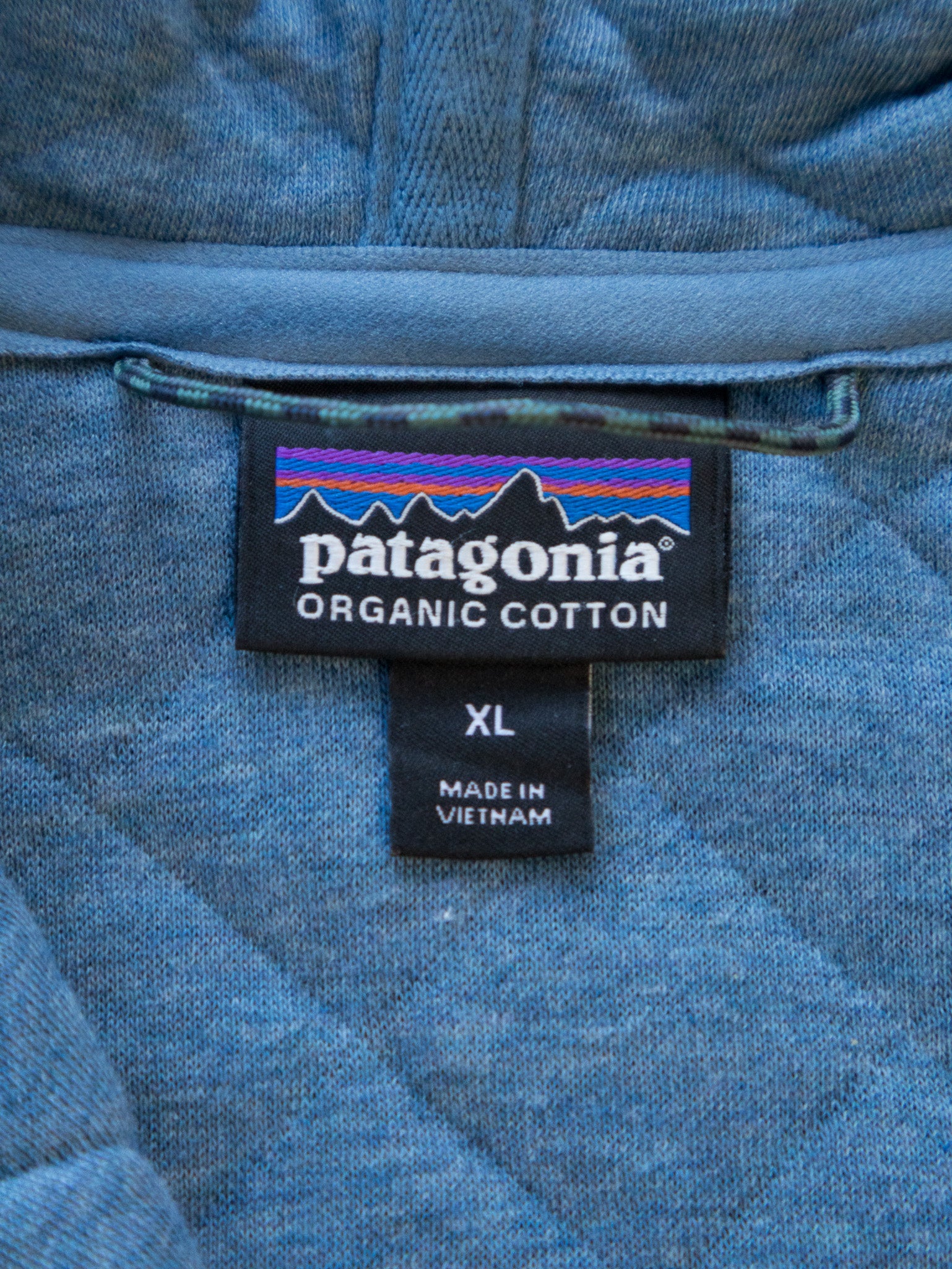Vintage Blue Patagonia Quilted Zip Hoodie (XL)