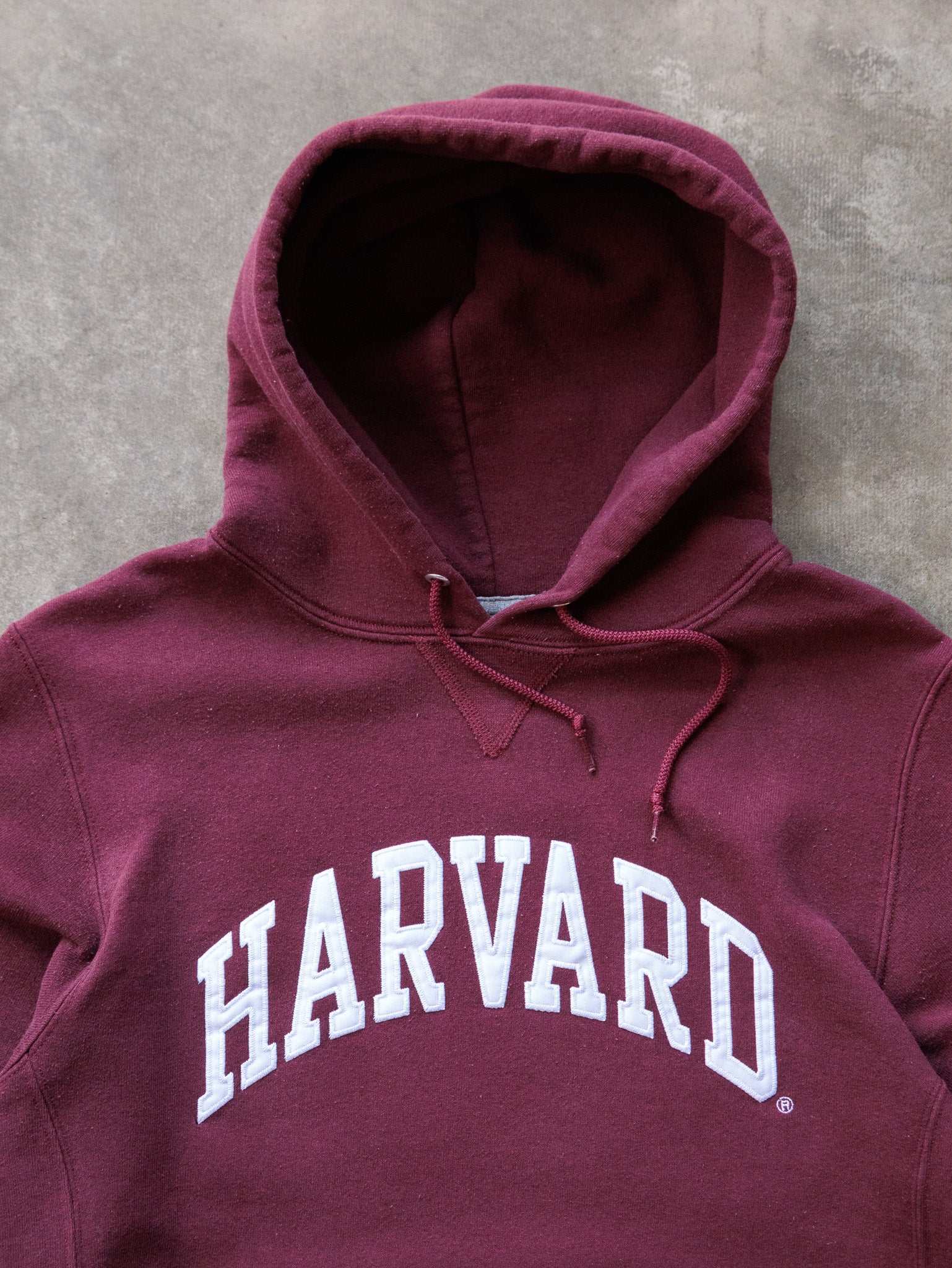 Vintage 00s Maroon Harvard Russell Athletic Hoodie (S)
