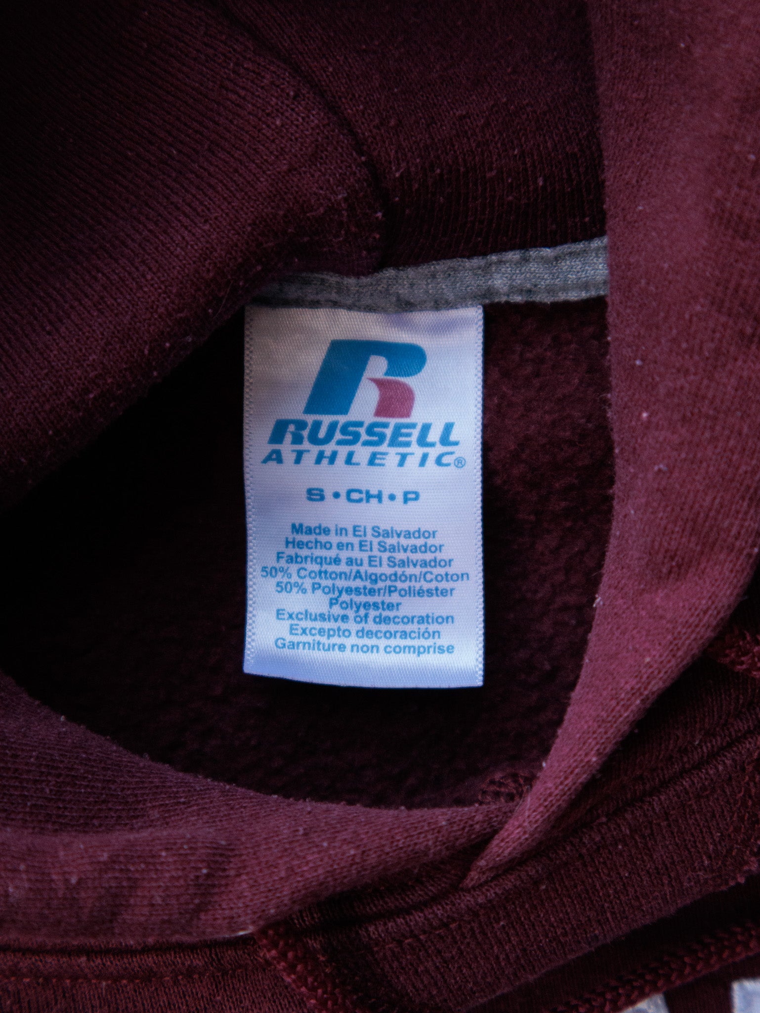 Vintage 00s Maroon Harvard Russell Athletic Hoodie (S)