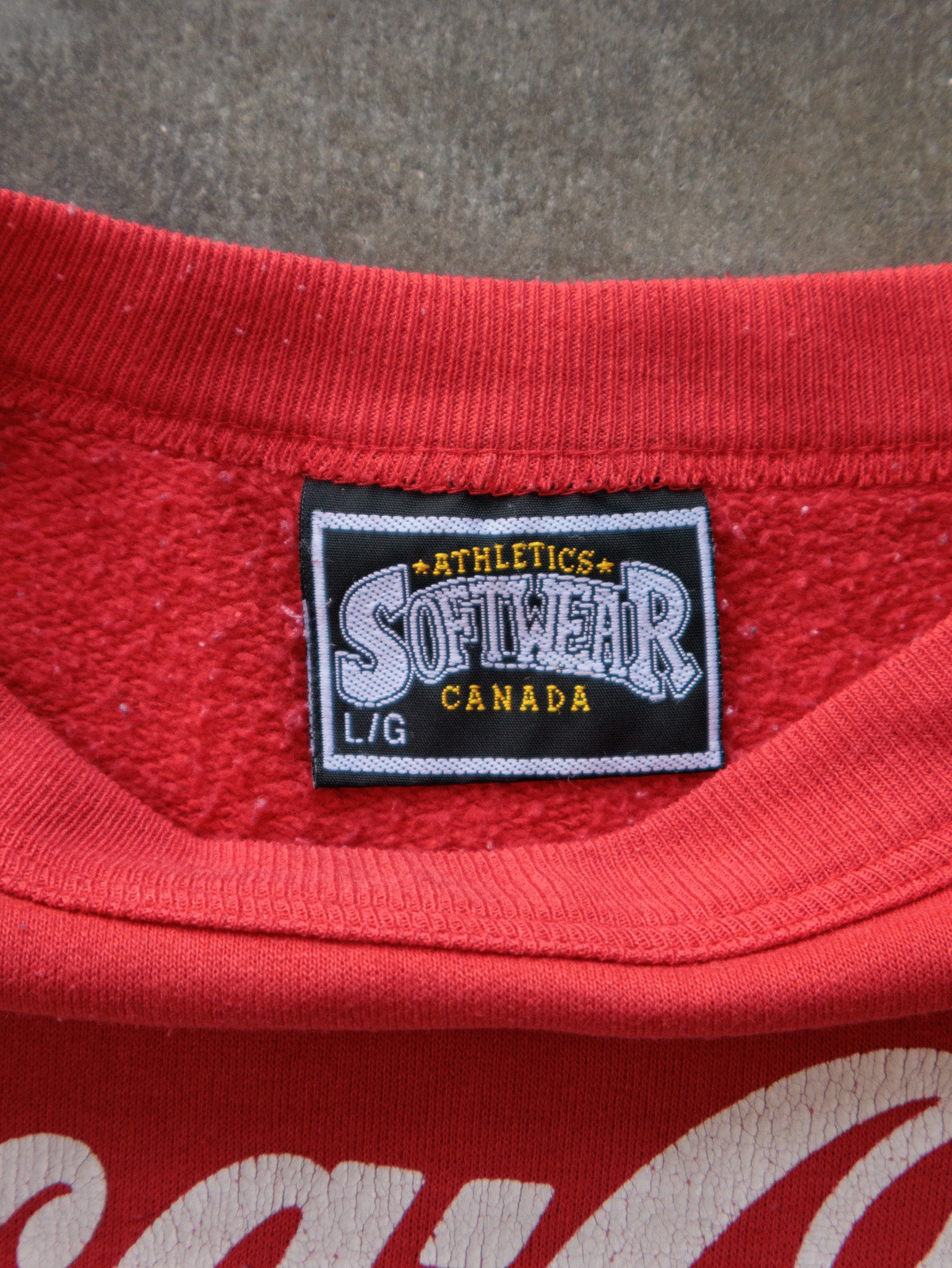 Vintage 90s Red Coca-Cola Classic Sweatshirt (L)