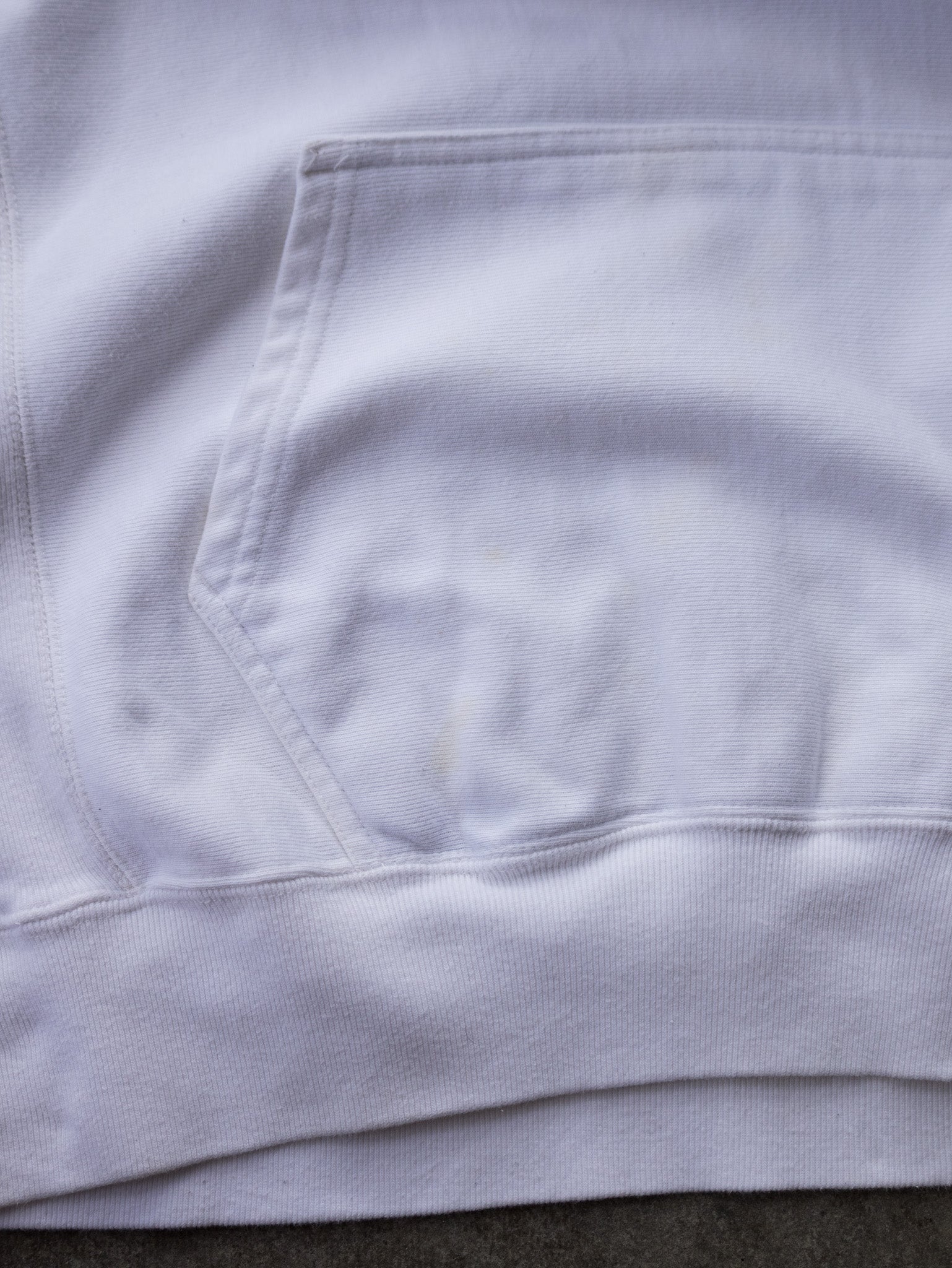 Vintage White Champion Reverse Weave Hoodie (L)