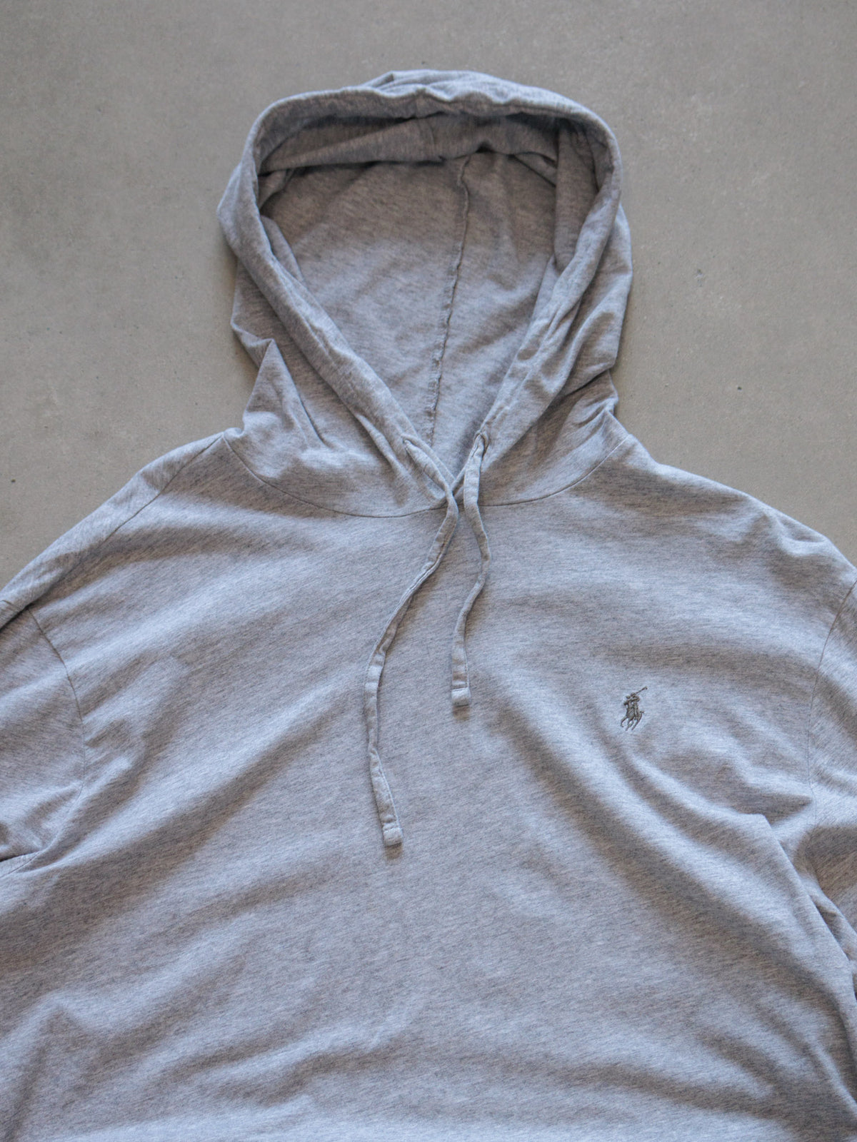 Vintage Grey Polo Ralph Lauren Hoodie (XL)
