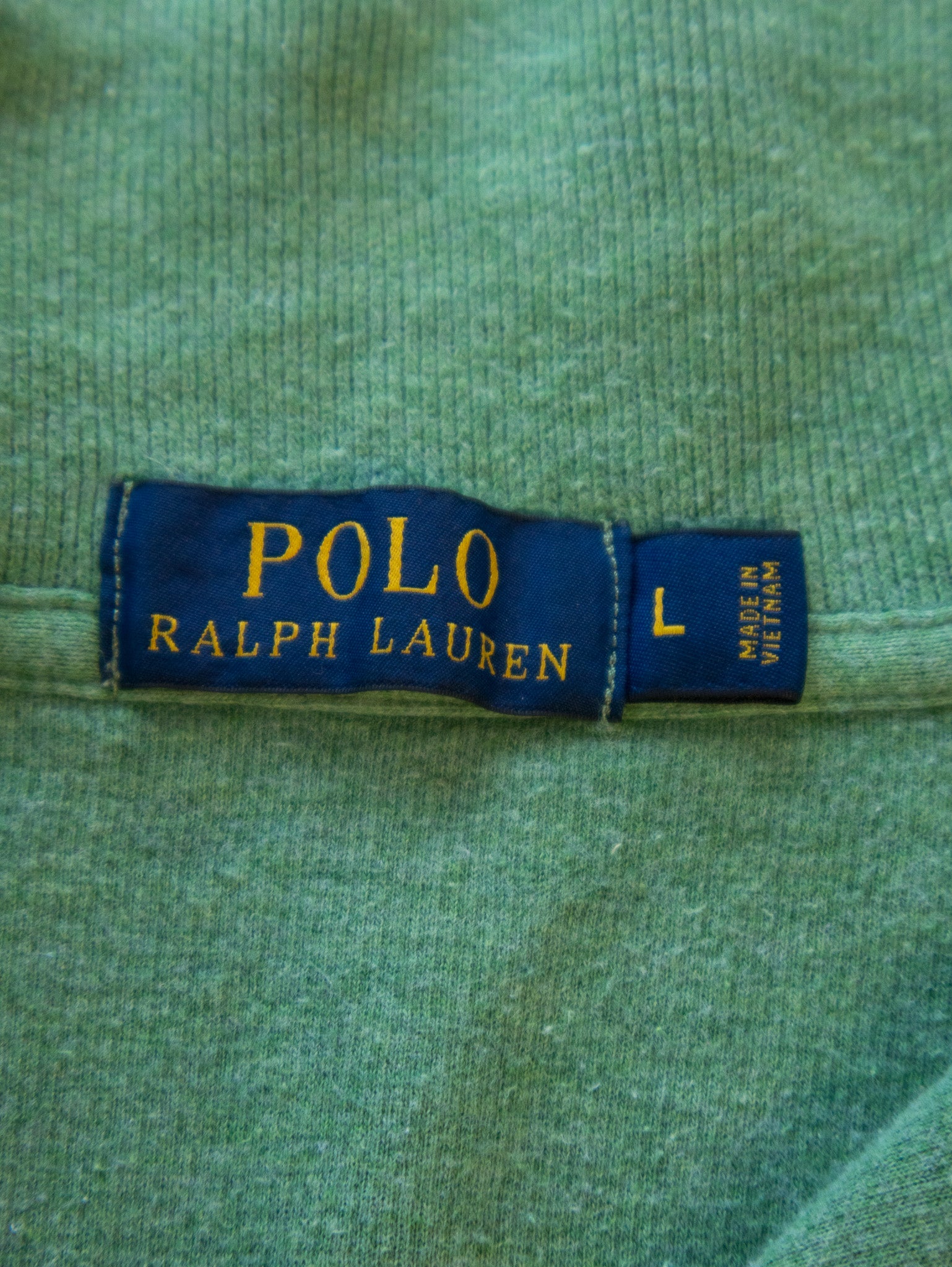 Vintage Green Polo Ralph Lauren Quarter Zip Knit (L)