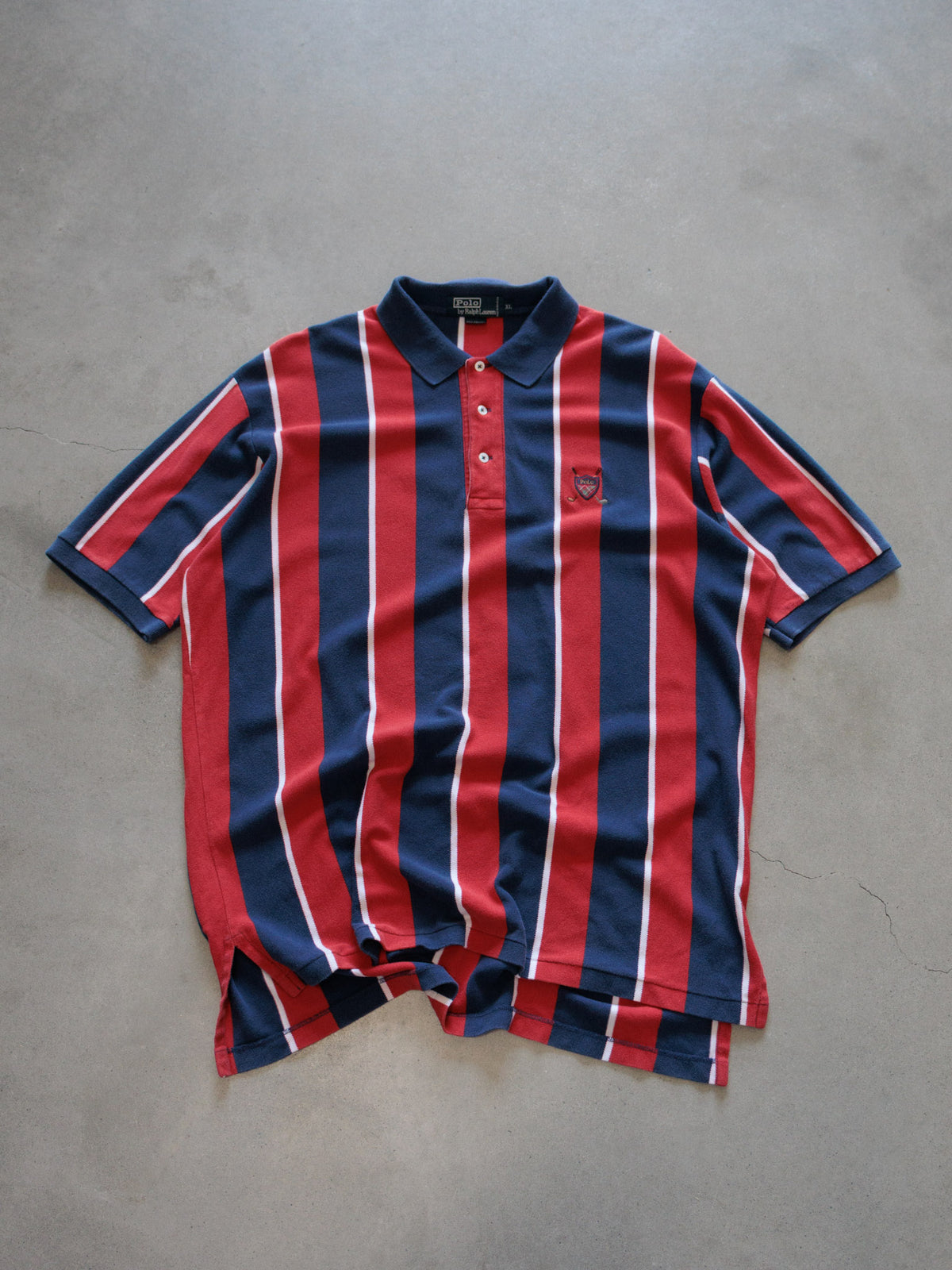 Vintage Multicolor Striped Polo by Ralph Lauren Polo Shirt (XL)