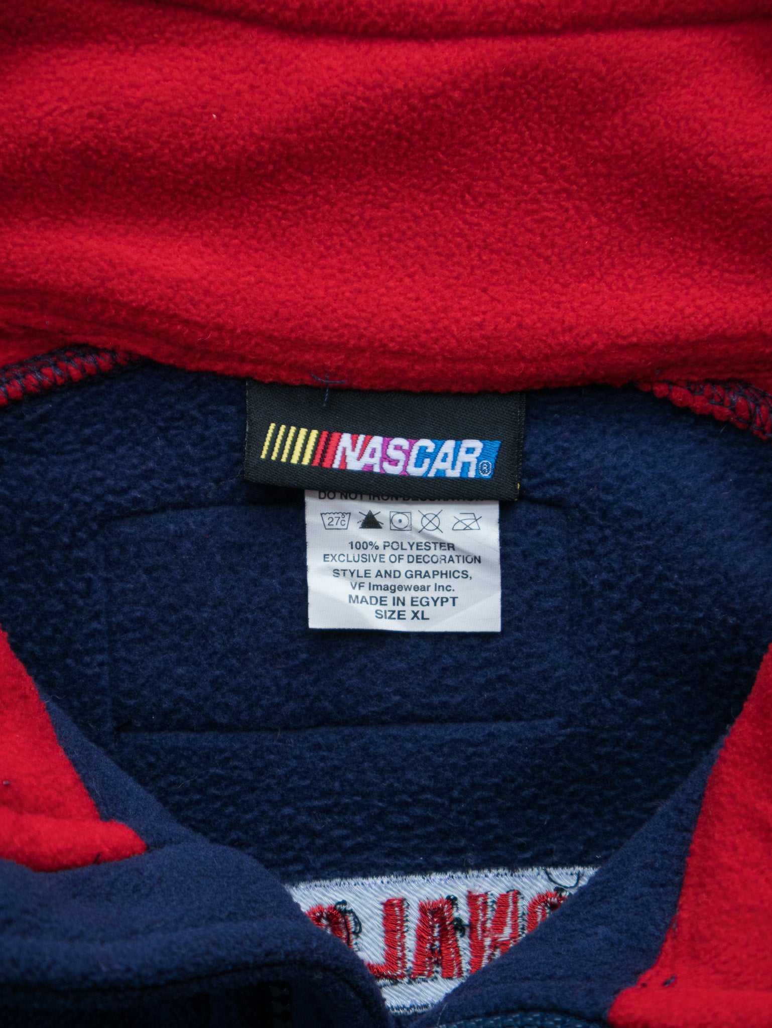 Vintage Dale Jr. NASCAR Quarter Zip Fleece Sweatshirt (XL)