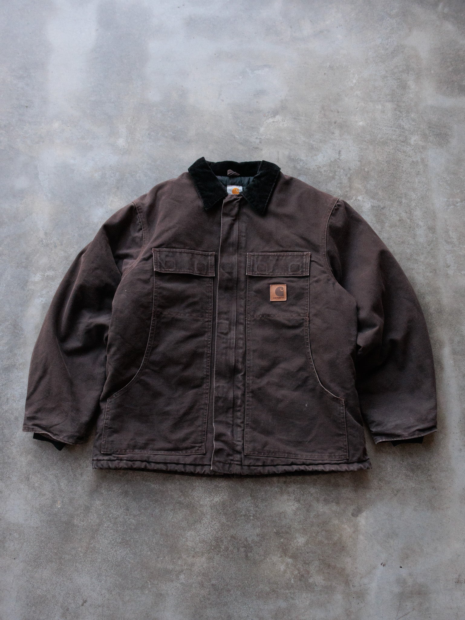 Vintage 2006 Carhartt C26 DKB 'Dark Brown' Traditional Coat (L)