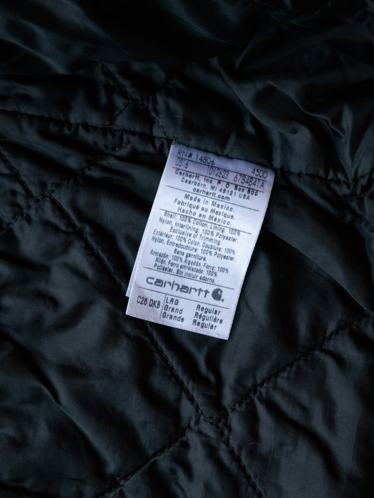 Vintage 2006 Carhartt C26 DKB 'Dark Brown' Traditional Coat (L)
