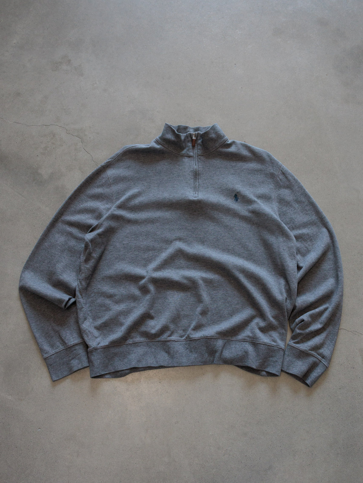 Vintage Grey Polo Ralph Lauren Quarter Zip (L)