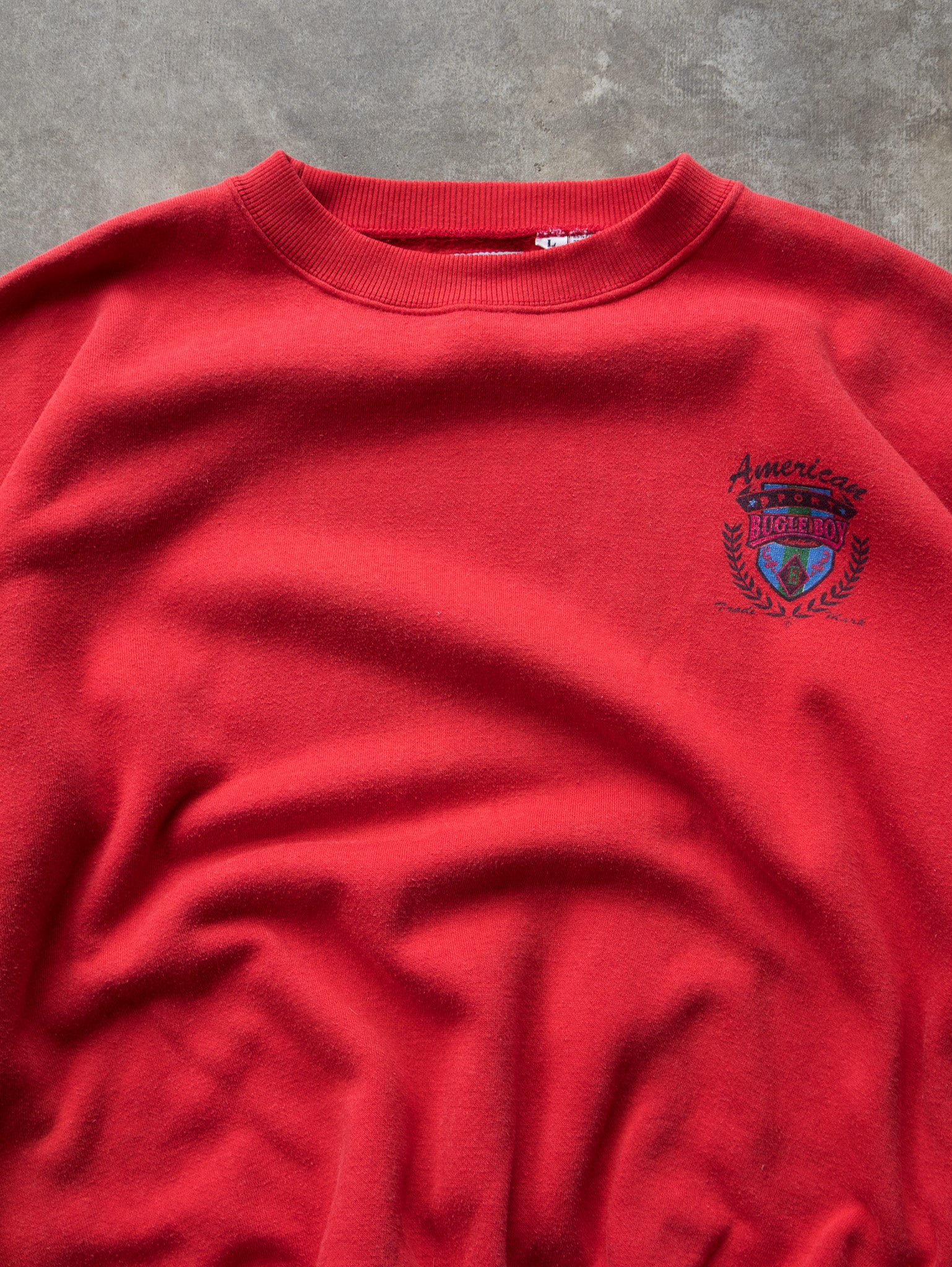 Vintage 90s Red Bugle Boy Sweatshirt (L)