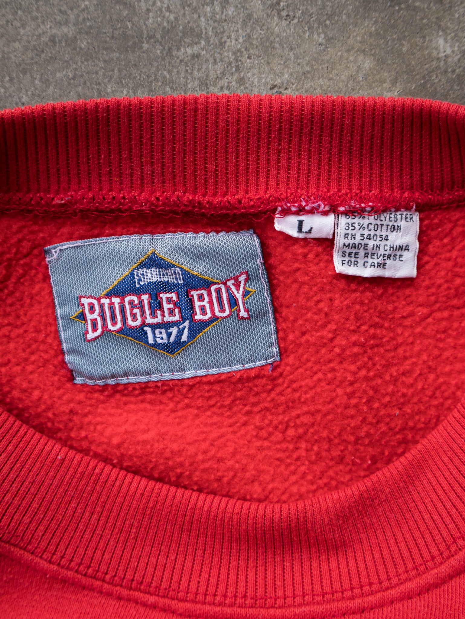 Vintage 90s Red Bugle Boy Sweatshirt (L)