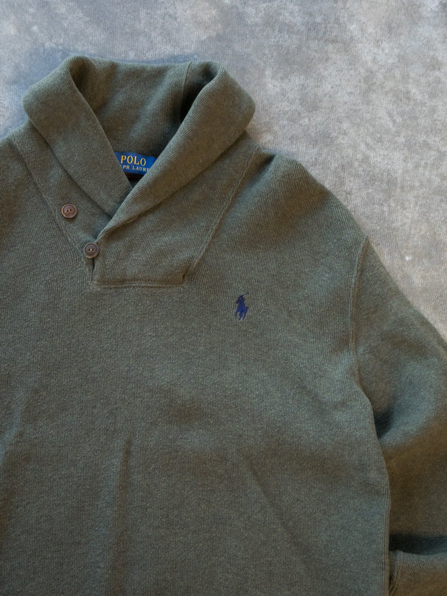 Vintage Khaki Polo Ralph Lauren Knit (S)