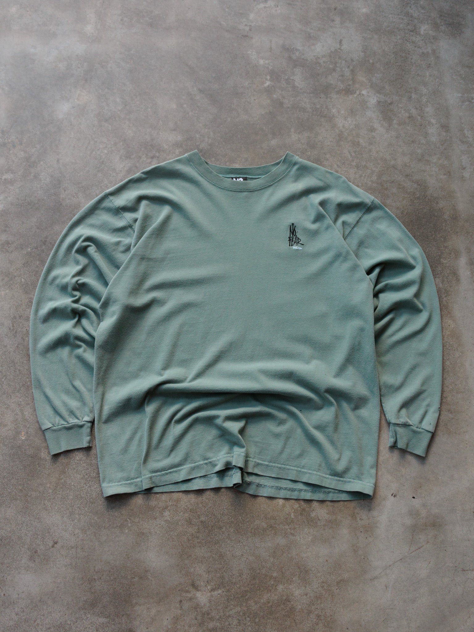 Vintage 90s Green No Fear Long Sleeve Tee (XL)