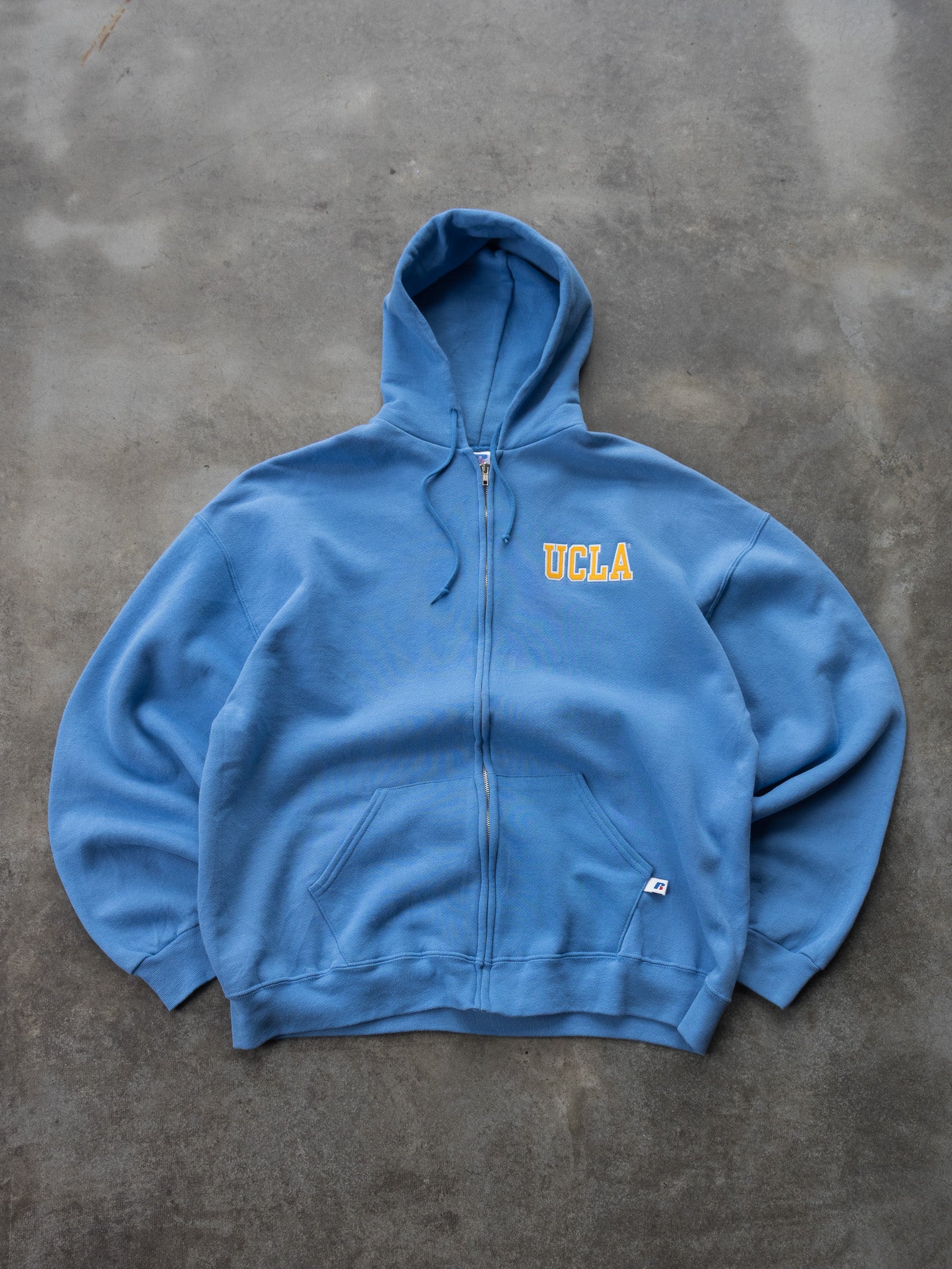 Vintage Blue Russell Athletic UCLA Zip Hoodie (XL)
