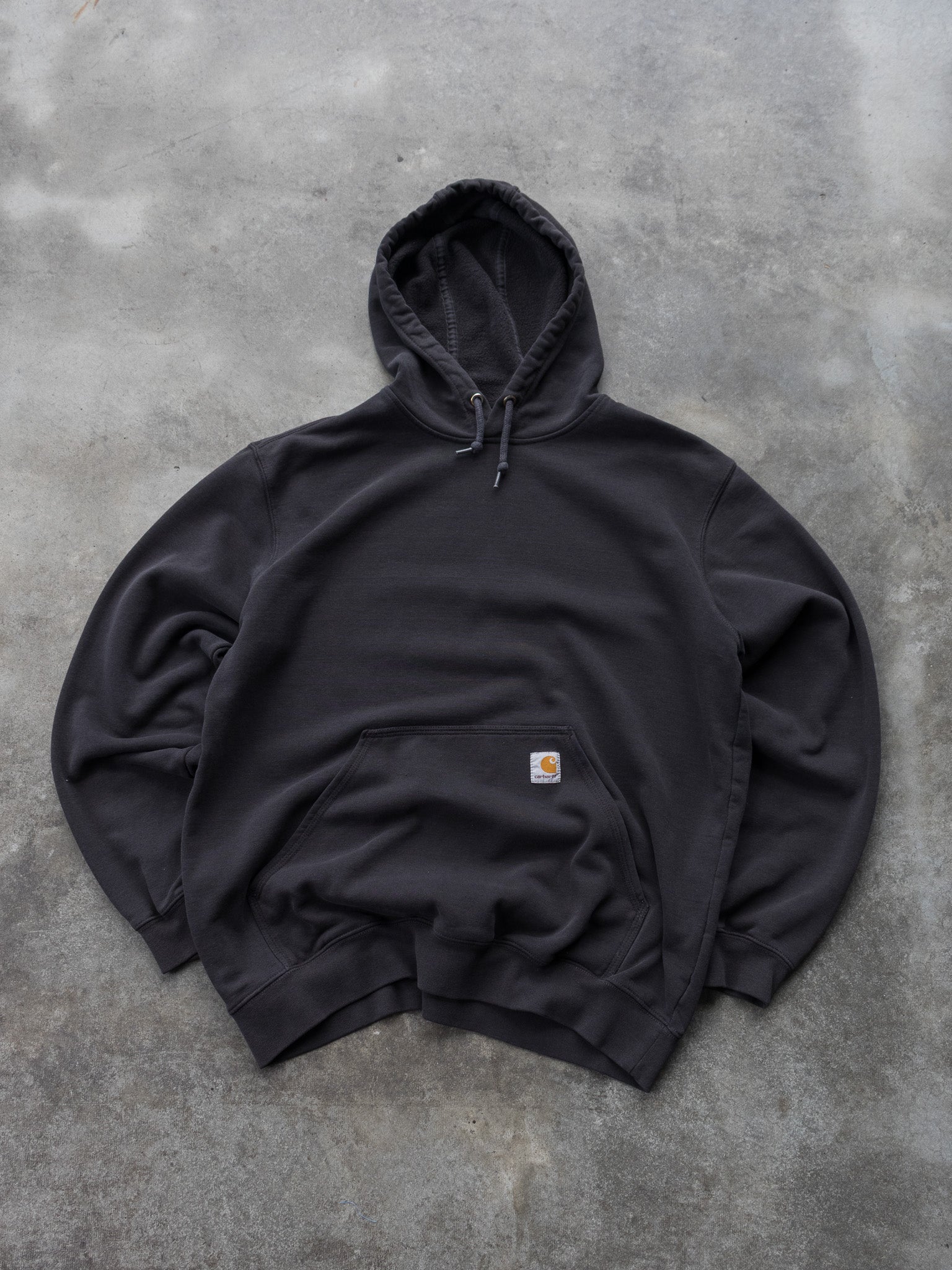 Vintage Faded Black Carhartt Hoodie (L)