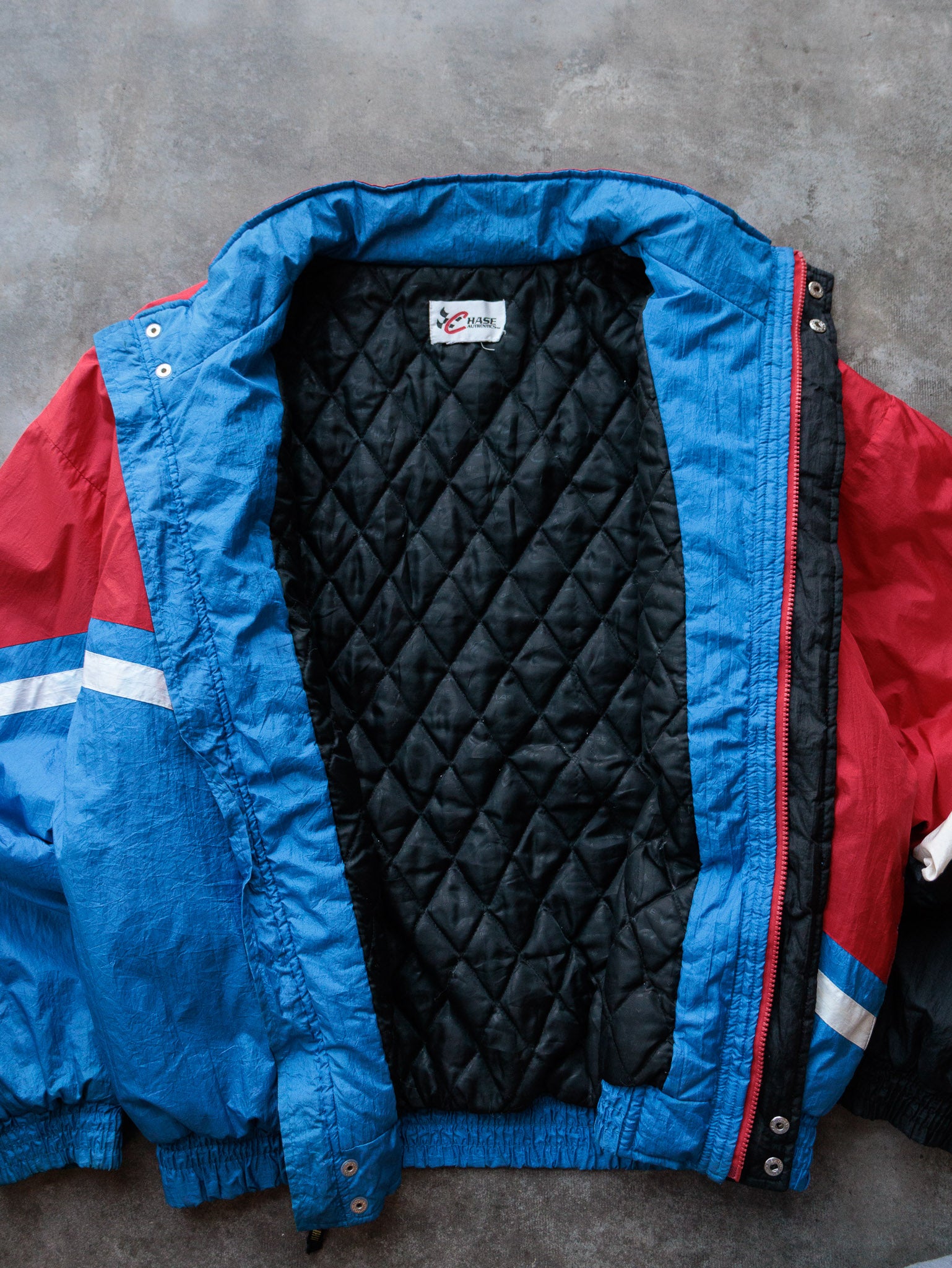 Vintage 90s Red Ricky Craven NASCAR Bud Racing Jacket (-)