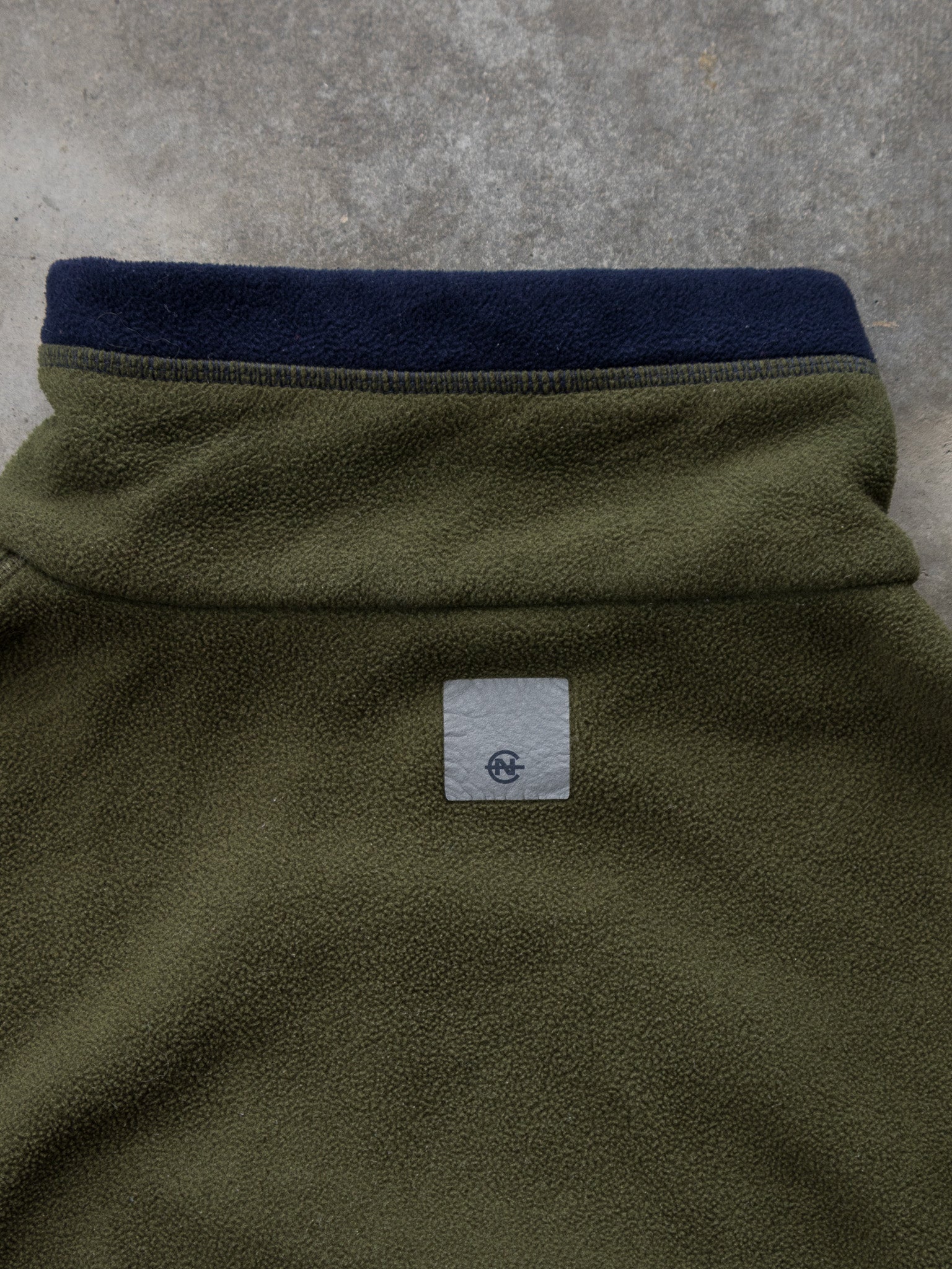 Vintage 00s Olive Nautica Competition Nautex Quarter Zip Fleece Sweatshirt (M)