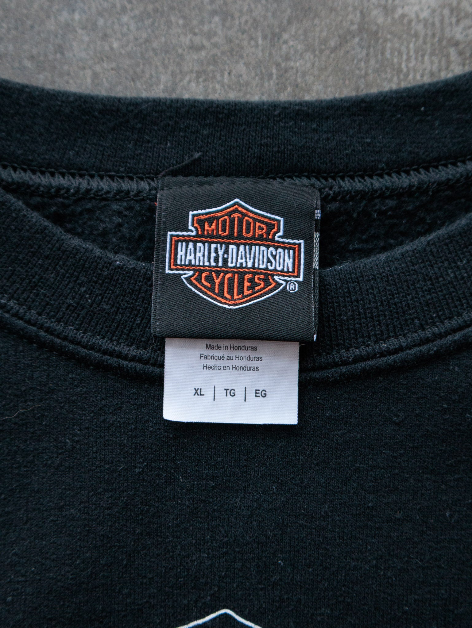 Vintage Black Harley-Davidson Deadwood South Dakota Sweatshirt (XL)
