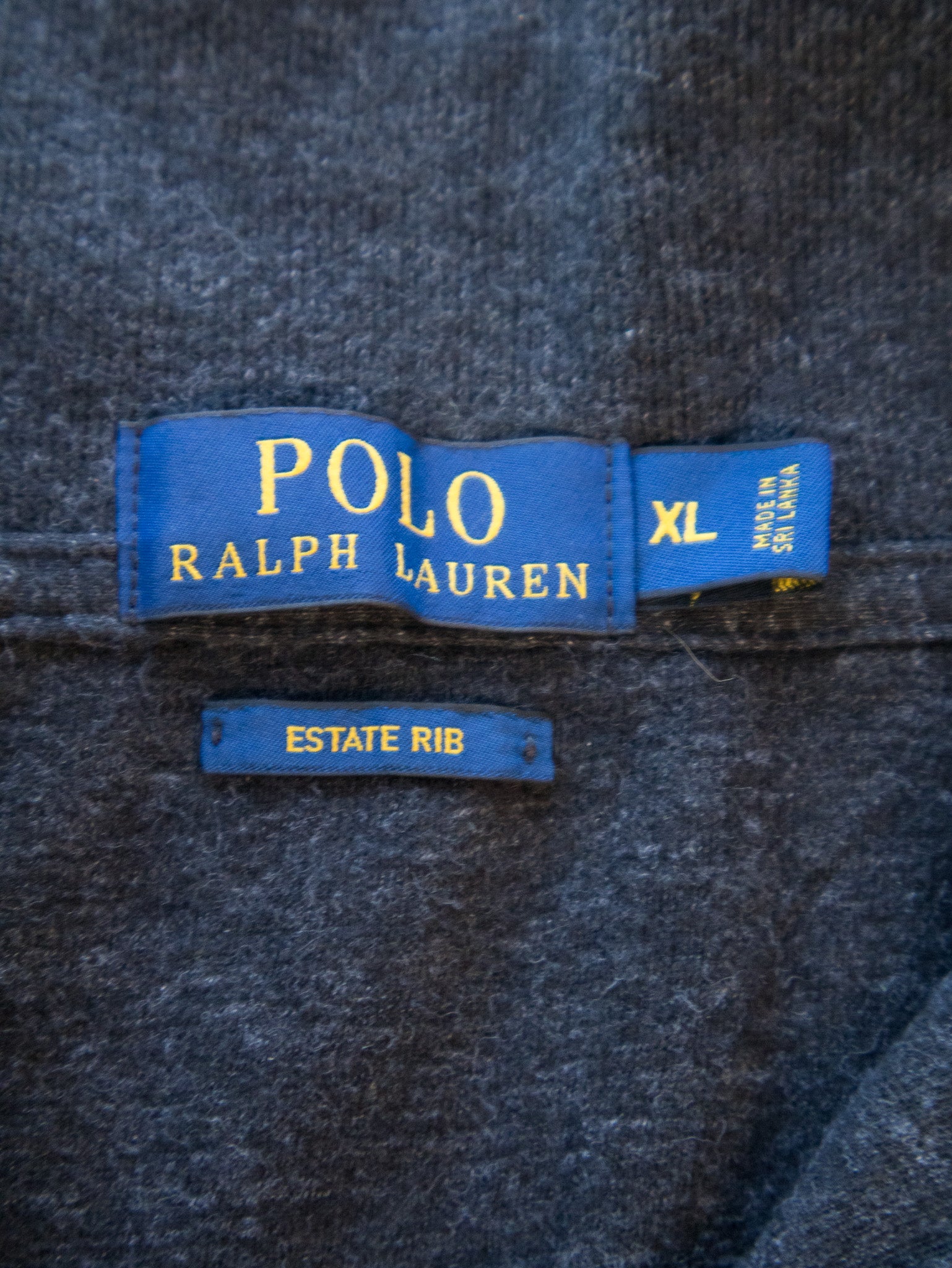 Vintage Charcoal Polo Ralph Lauren Quarter Zip (XL)