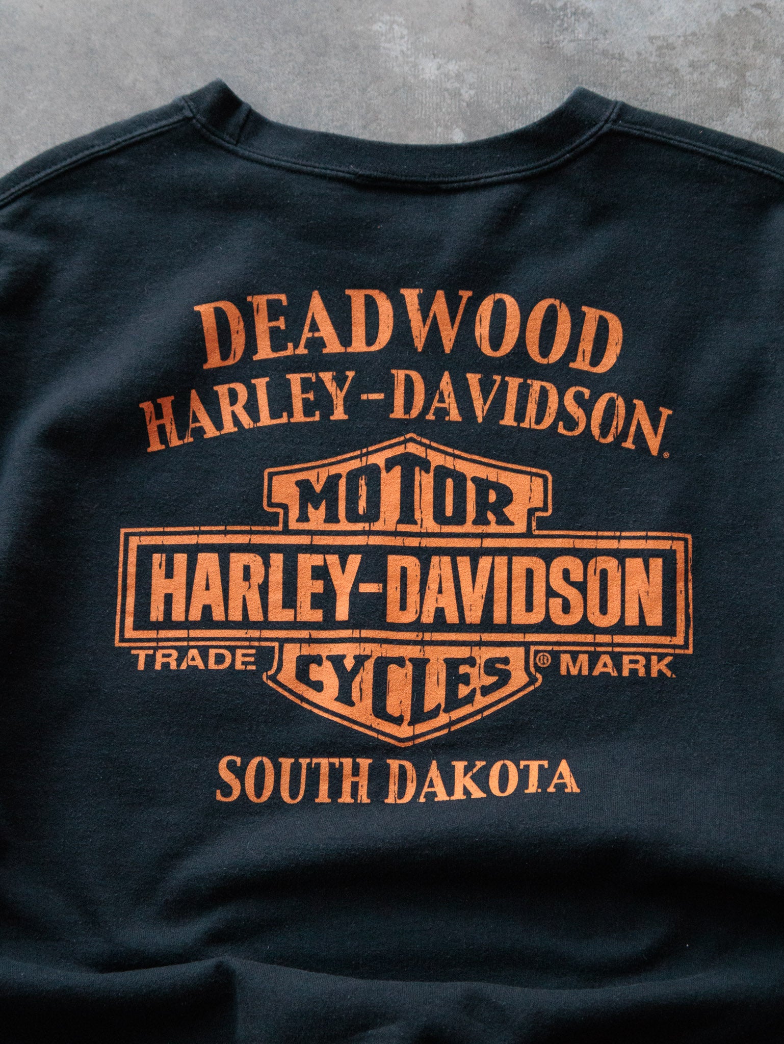 Vintage Black Harley-Davidson Deadwood South Dakota Sweatshirt (XL)