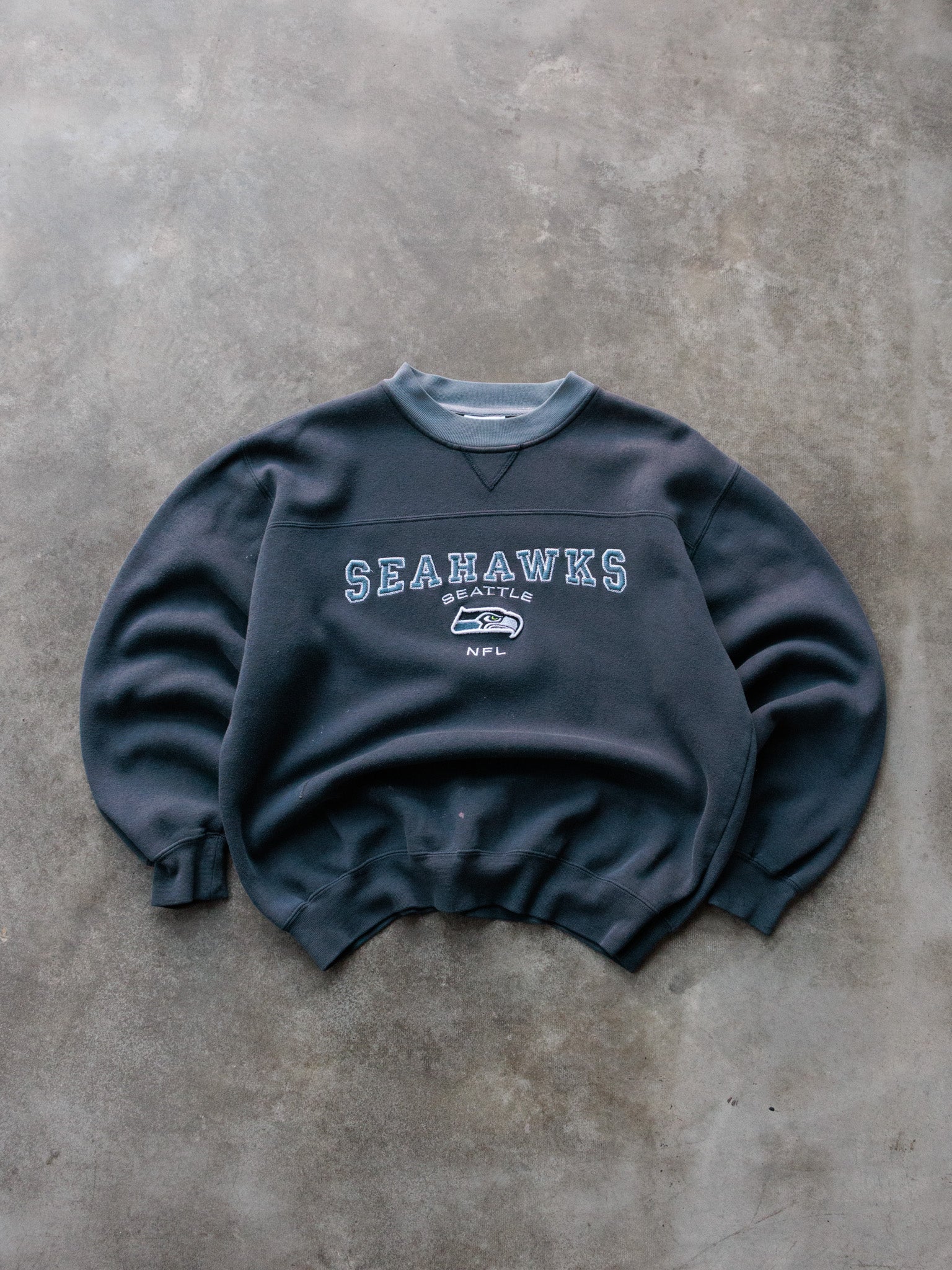 Vintage Black Seattle Seahawks Sweatshirt (-)