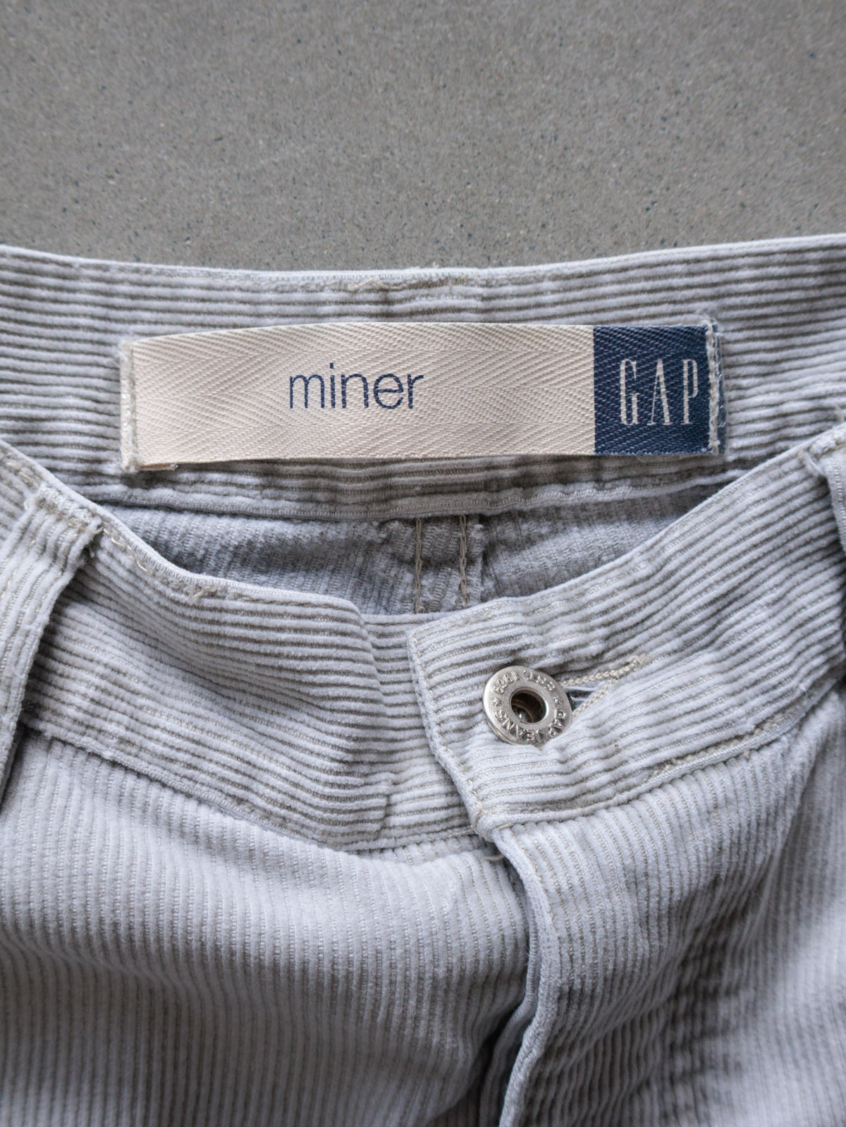 Vintage 00s Grey Gap Miner Double Knee Carpenter Pants (W38)