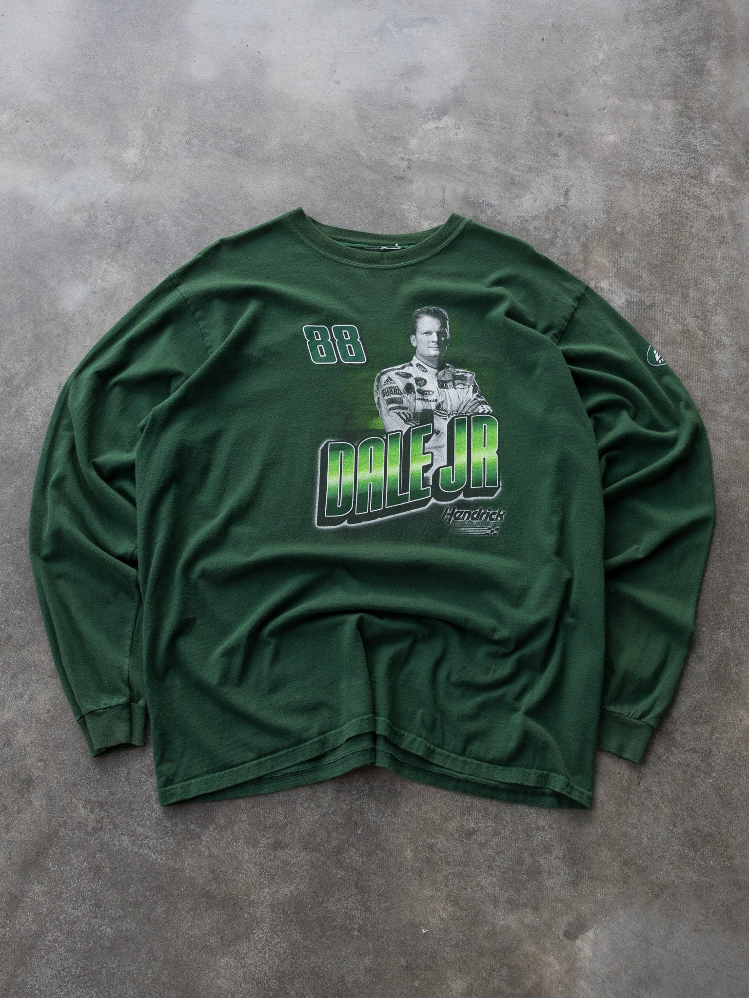 Vintage Green NASCAR Dale Jr. Hendrick Motorsports Long Sleeve (XL)