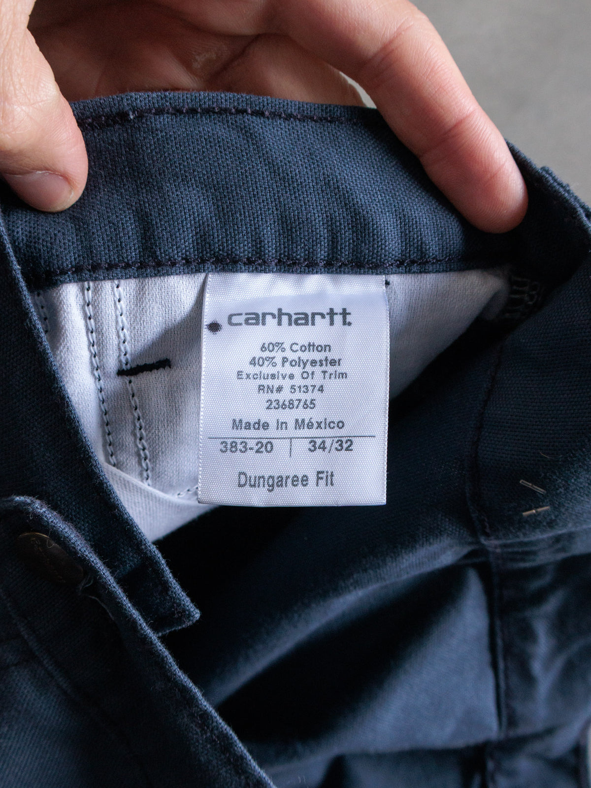 Vintage Navy Carhartt Carpenter Pants (W34)