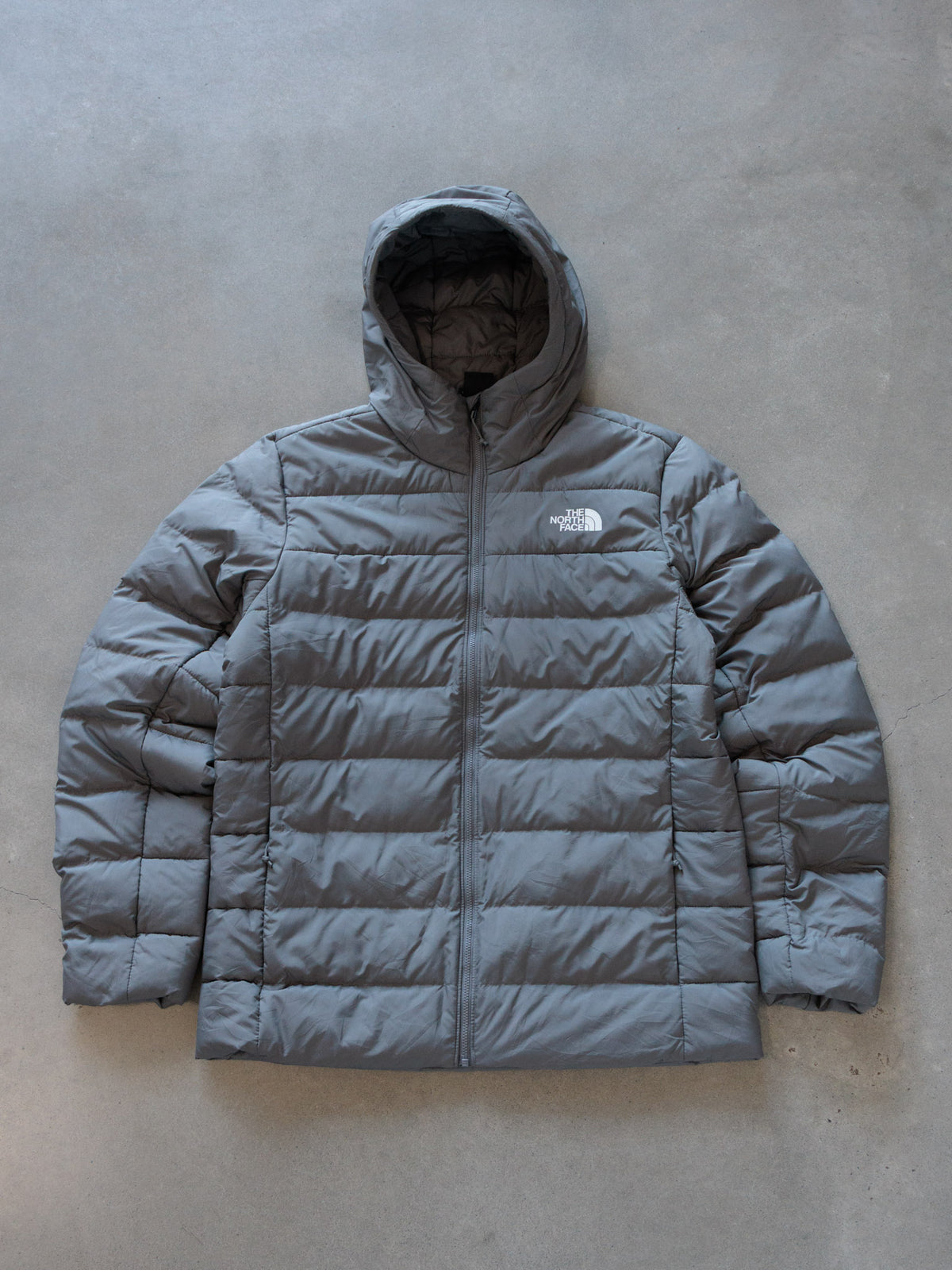 Vintage Grey The North Face Puffer Jacket (M)