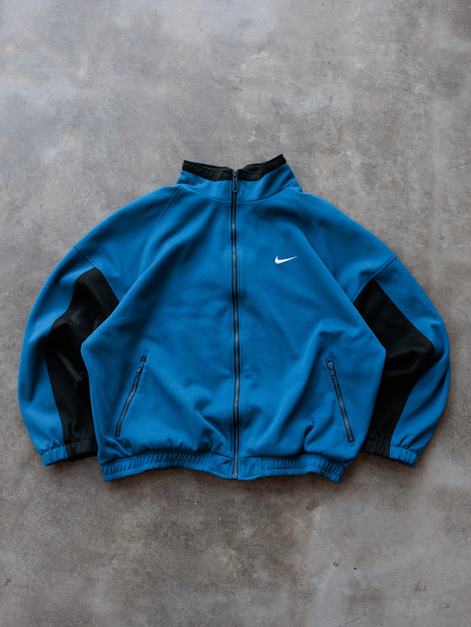 Vintage 90s Blue & Black Nike Track Jacket (XL)