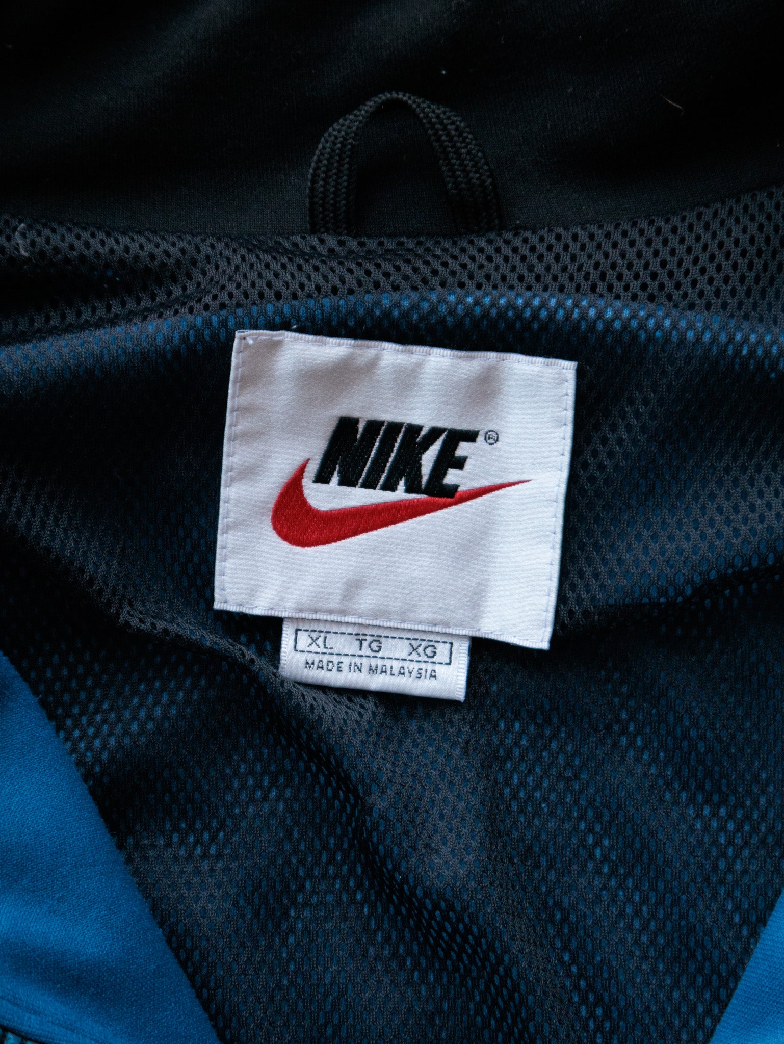 Vintage 90s Blue & Black Nike Track Jacket (XL)