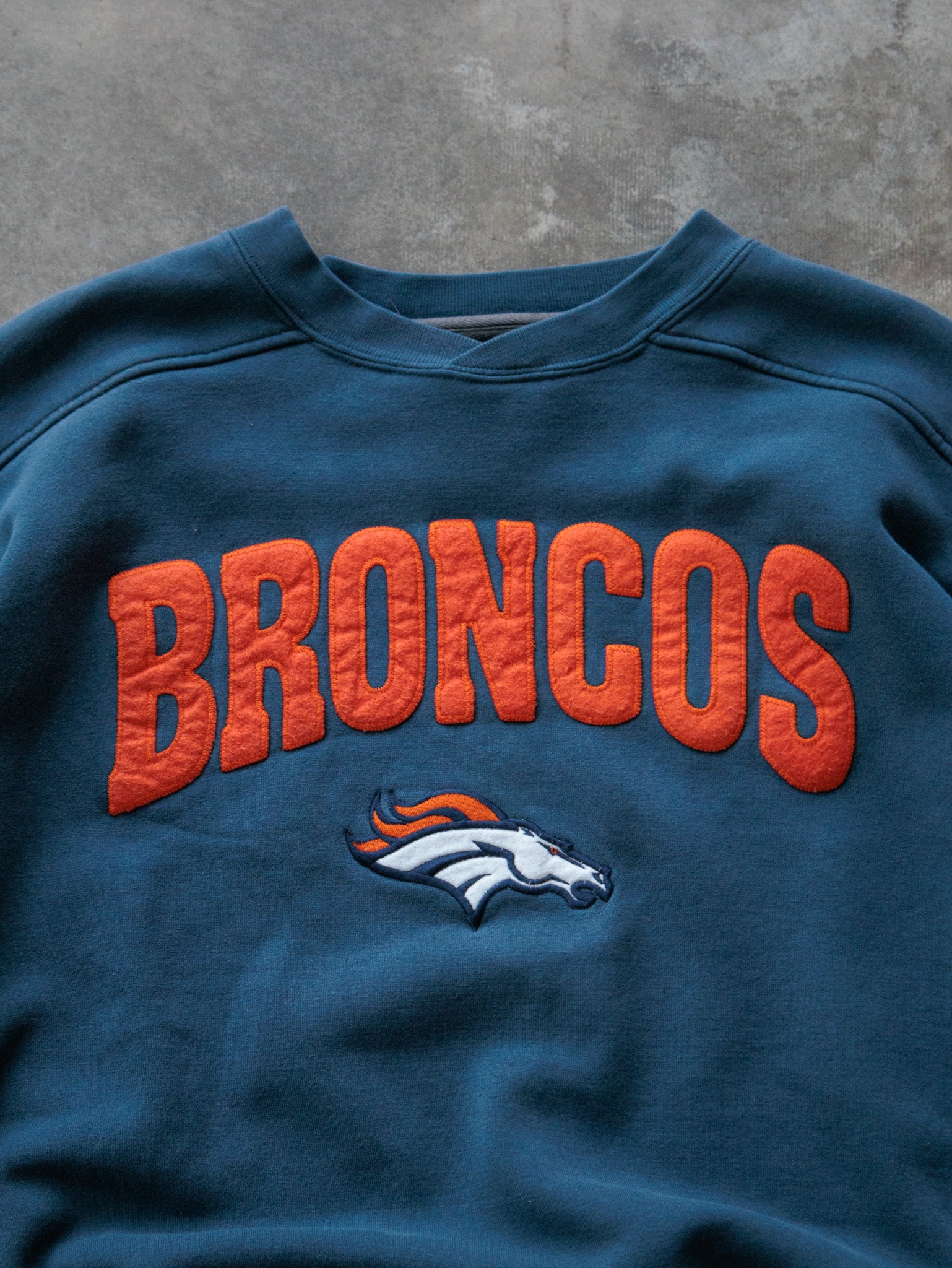 Vintage 90s Teal Puma Denver Broncos Sweatshirt (XL)