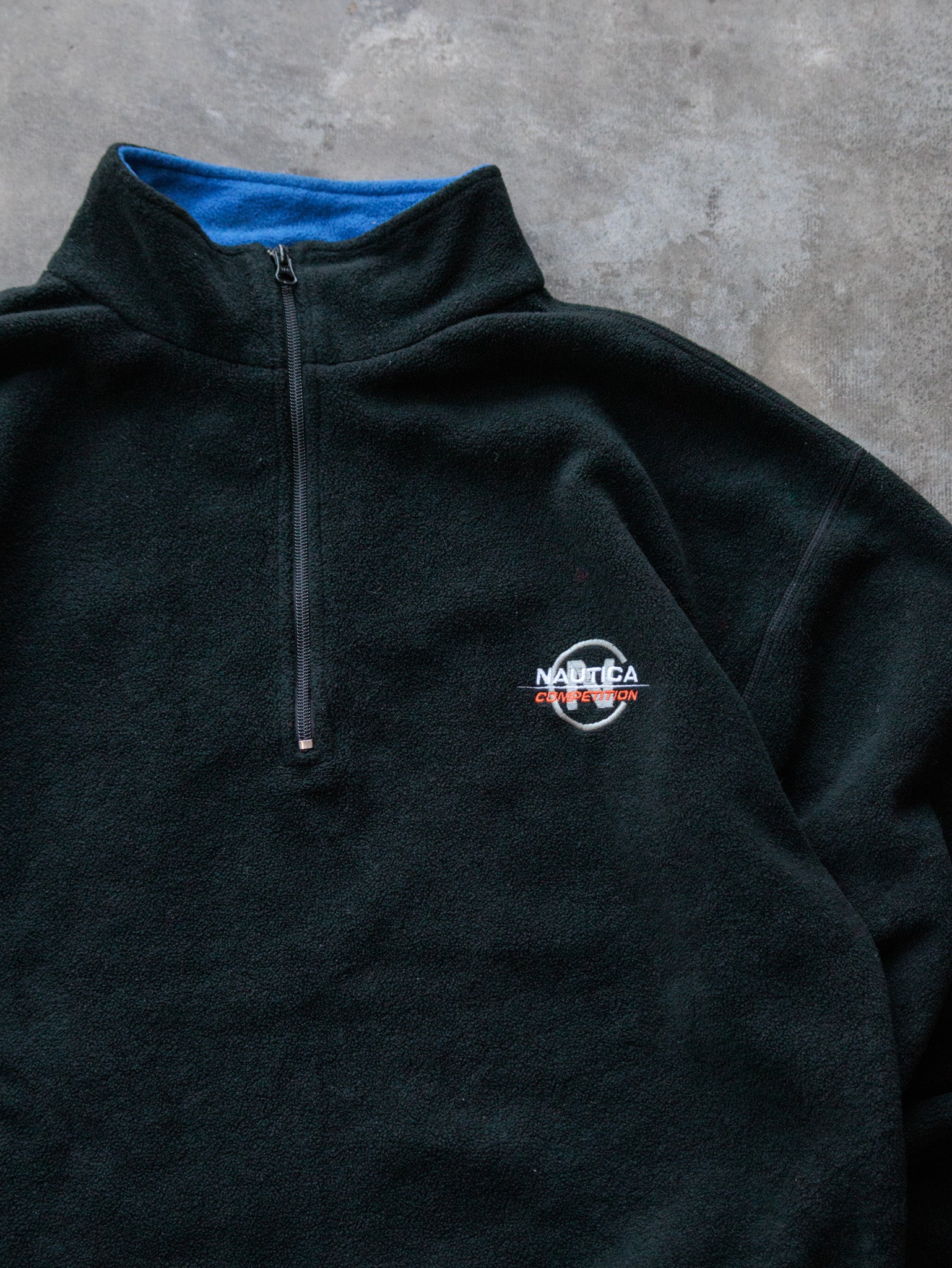 Vintage 90s Black Nautica Fleece Sweatshirt (XL)