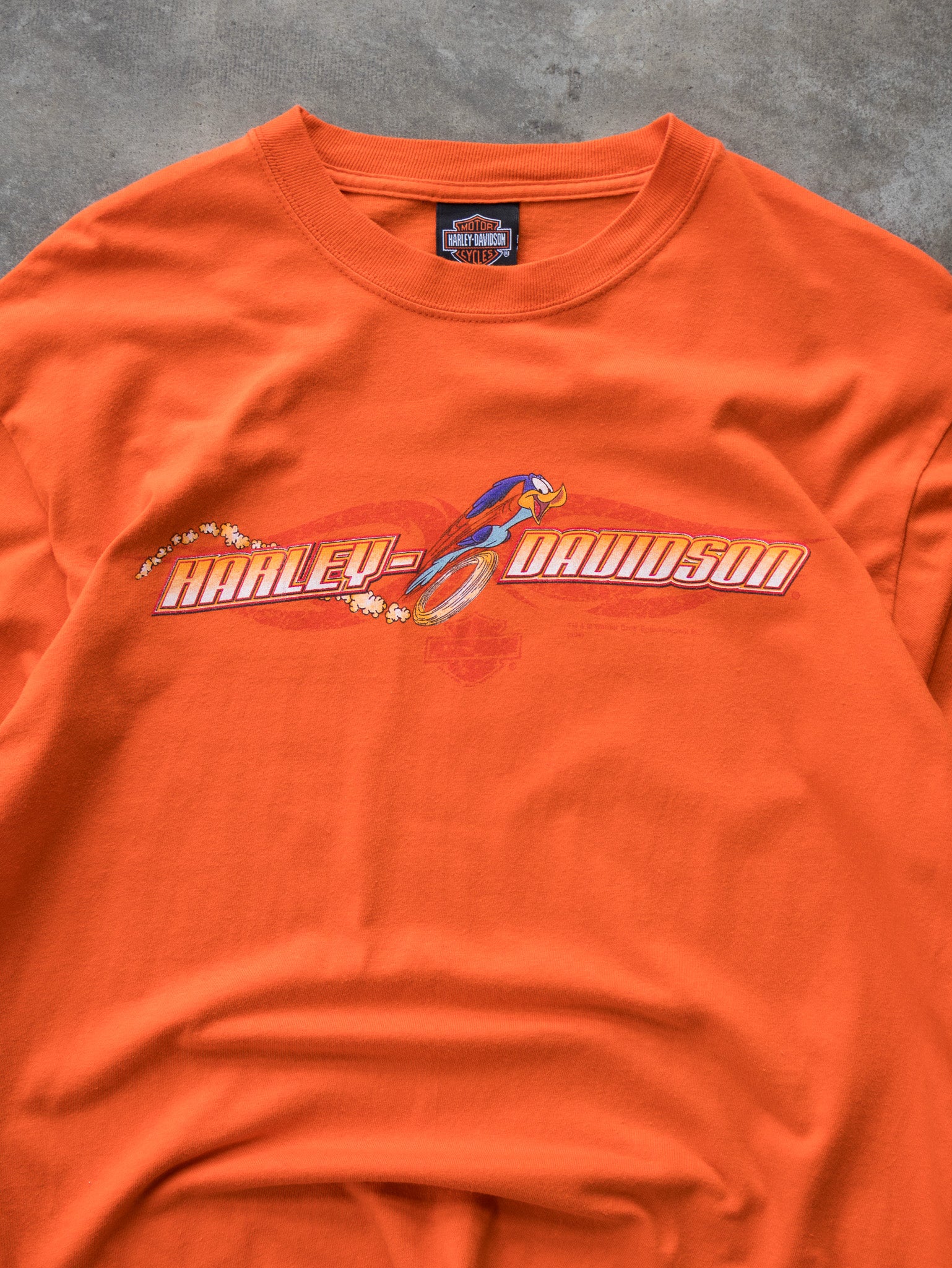 Vintage Orange Harley-Davidson Looney Tunes Long Sleeve (M)