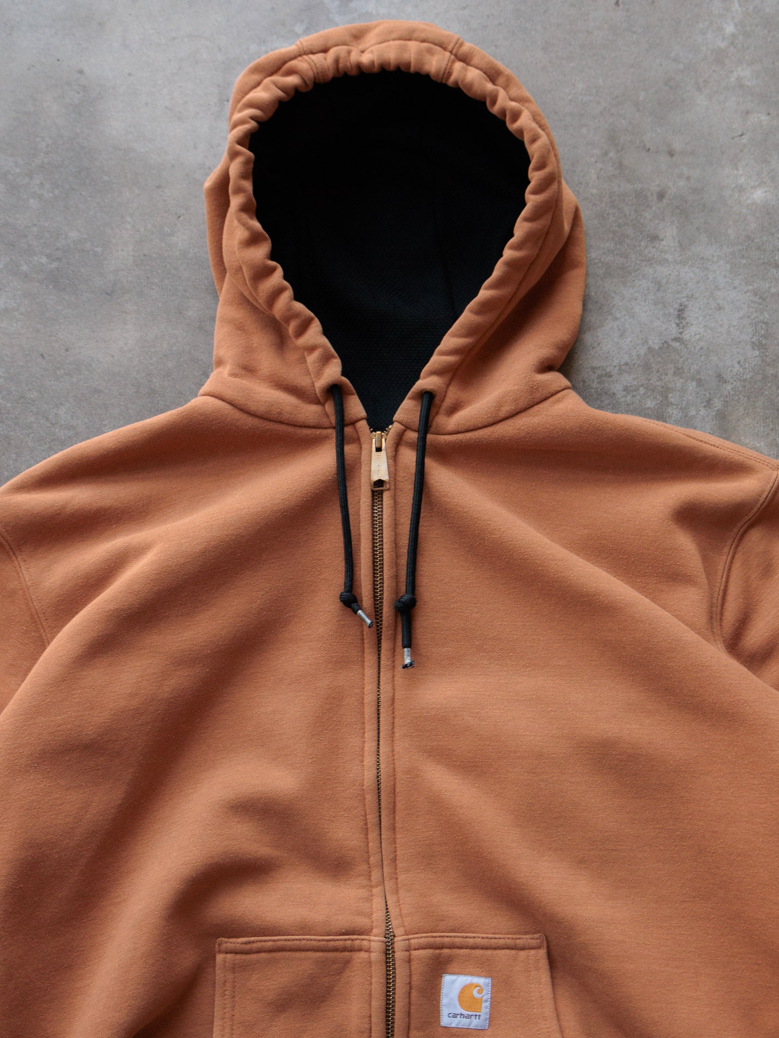 Vintage 00s Brown Carhartt Zip Hoodie (M)