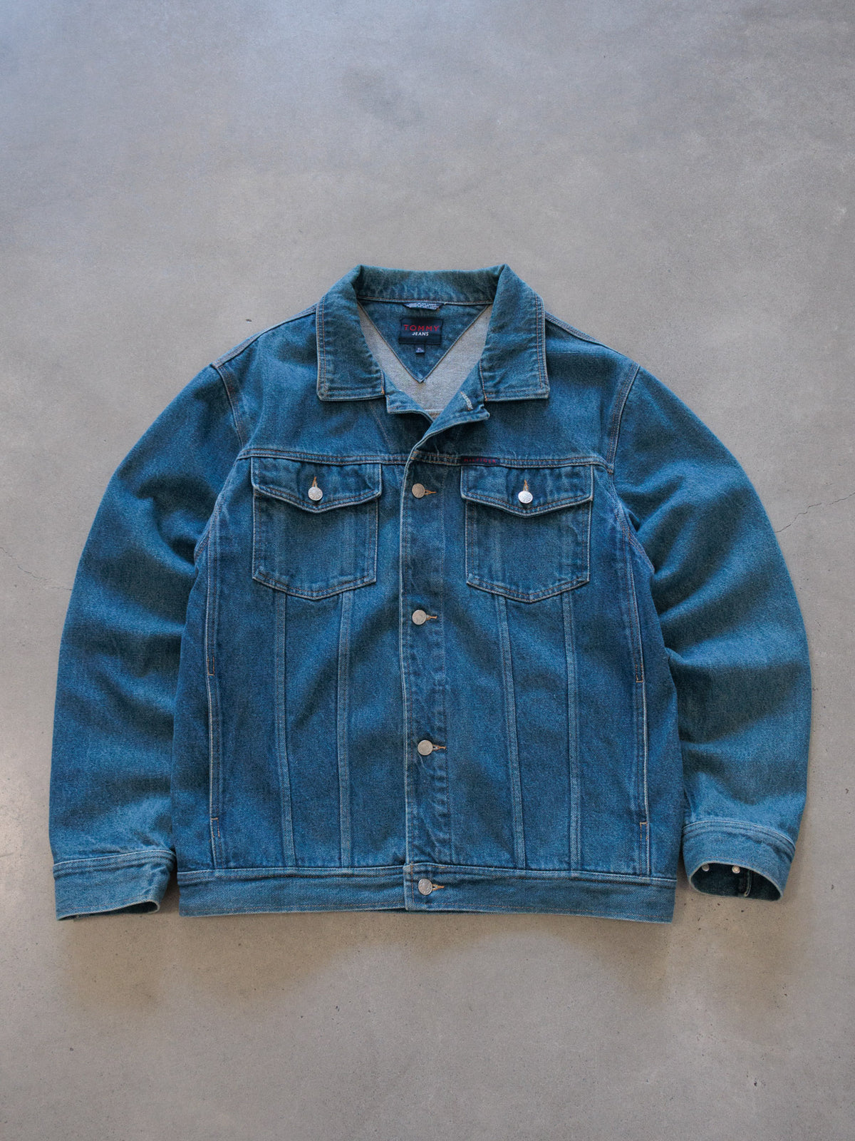Vintage 00s Blue Tommy Jeans Denim Jacket (XL)