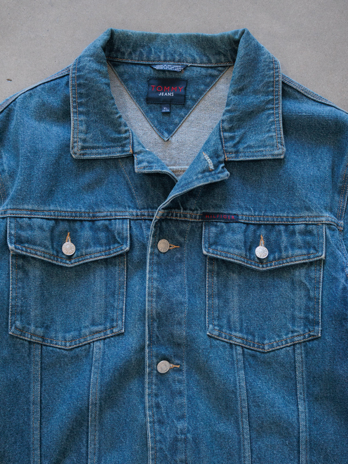 Vintage 00s Blue Tommy Jeans Denim Jacket (XL)