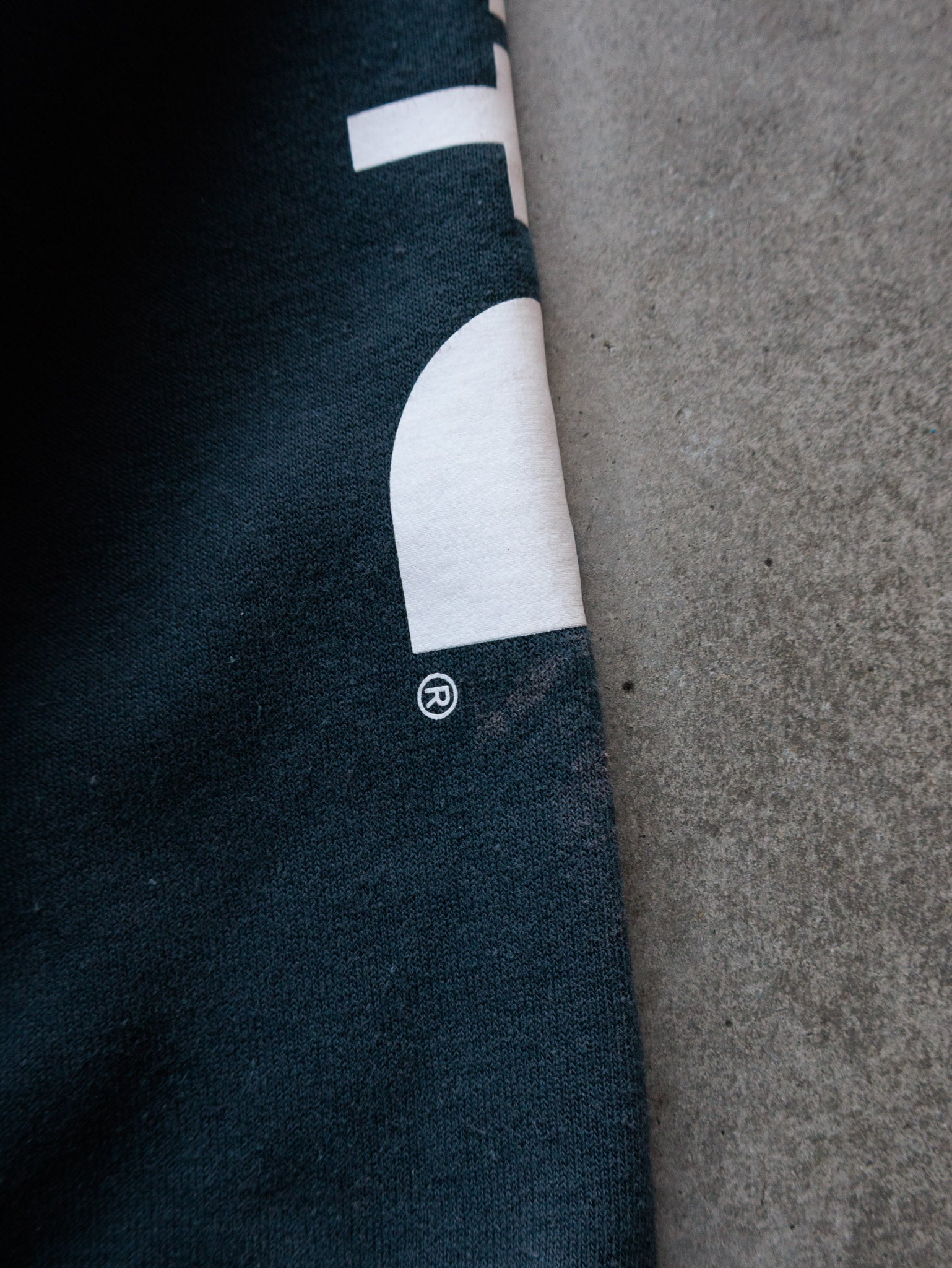 Vintage Navy Carhartt Sleeve Spell Out Hoodie (L)