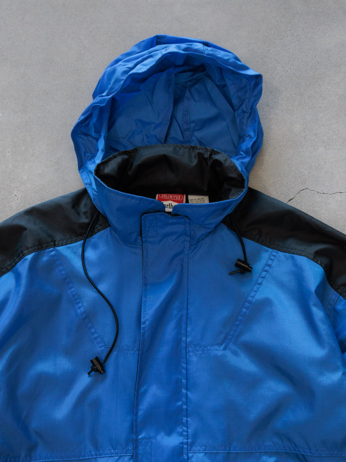 Vintage 90s Blue Marlboro Unlimited Colourblock Windbreaker (L)