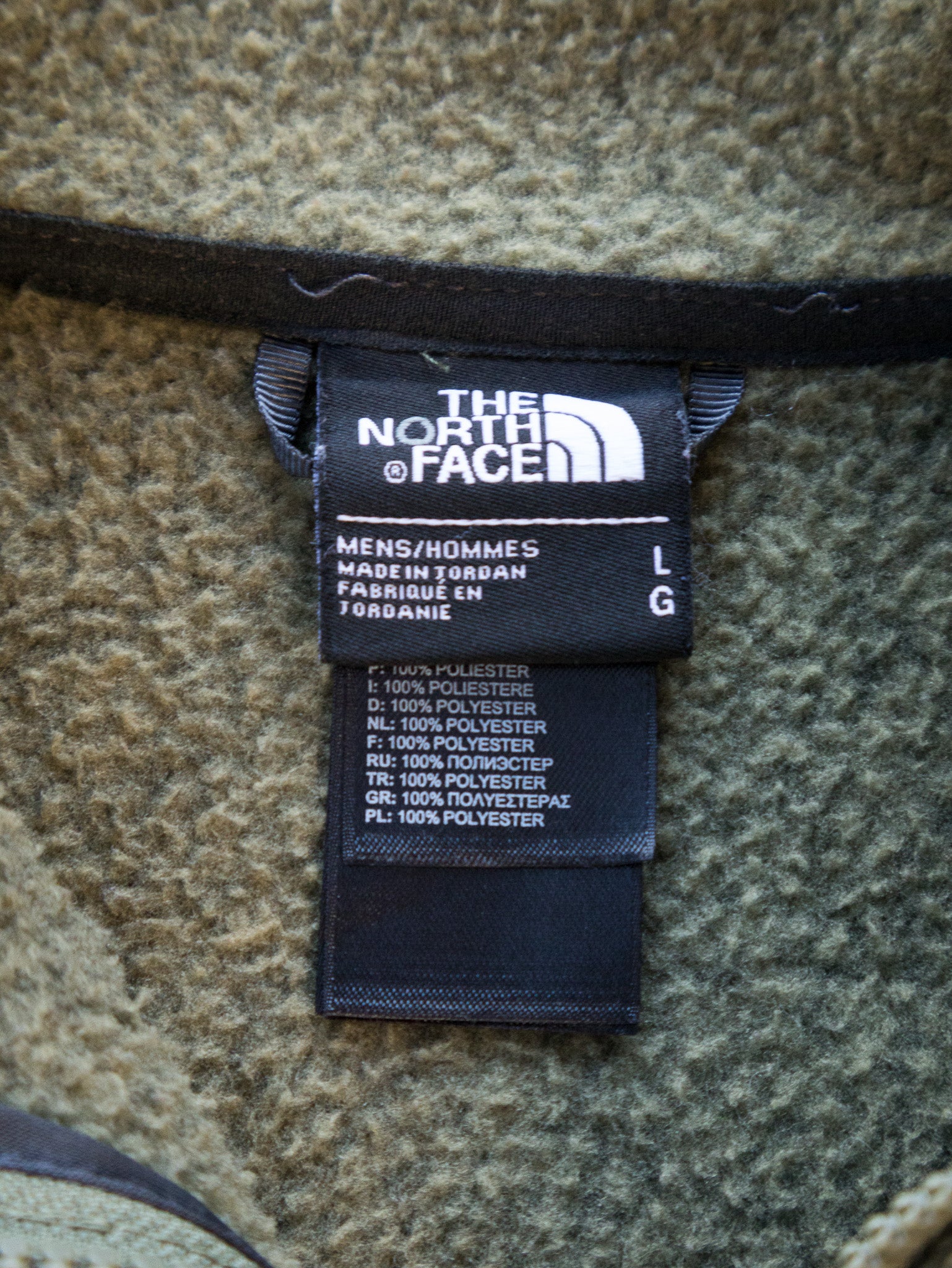 Vintage Moss Green The North Face Fleece Jacket (L)