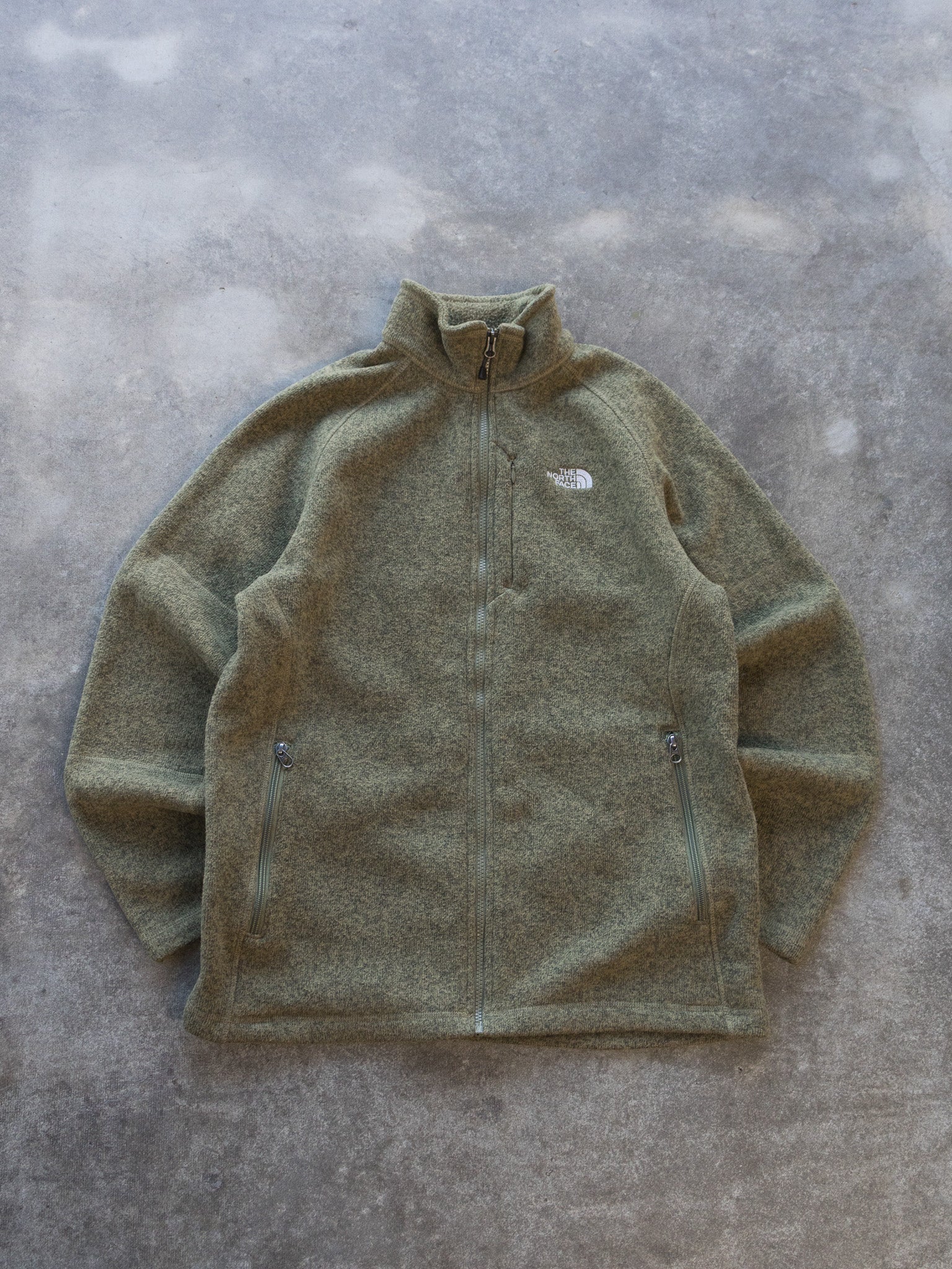 Vintage Moss Green The North Face Fleece Jacket (L)