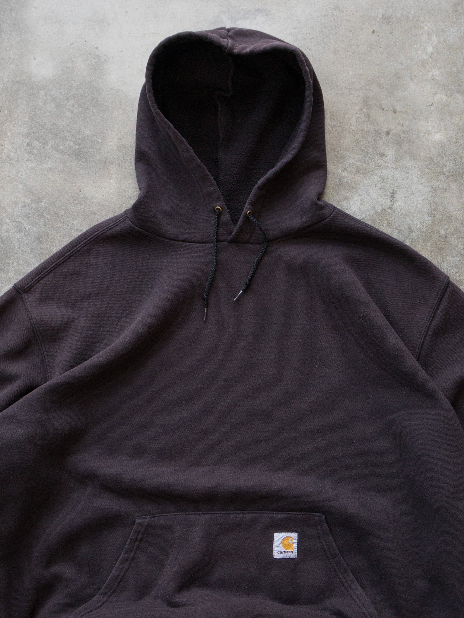 Vintage Faded Black Carhartt Hoodie (XL)