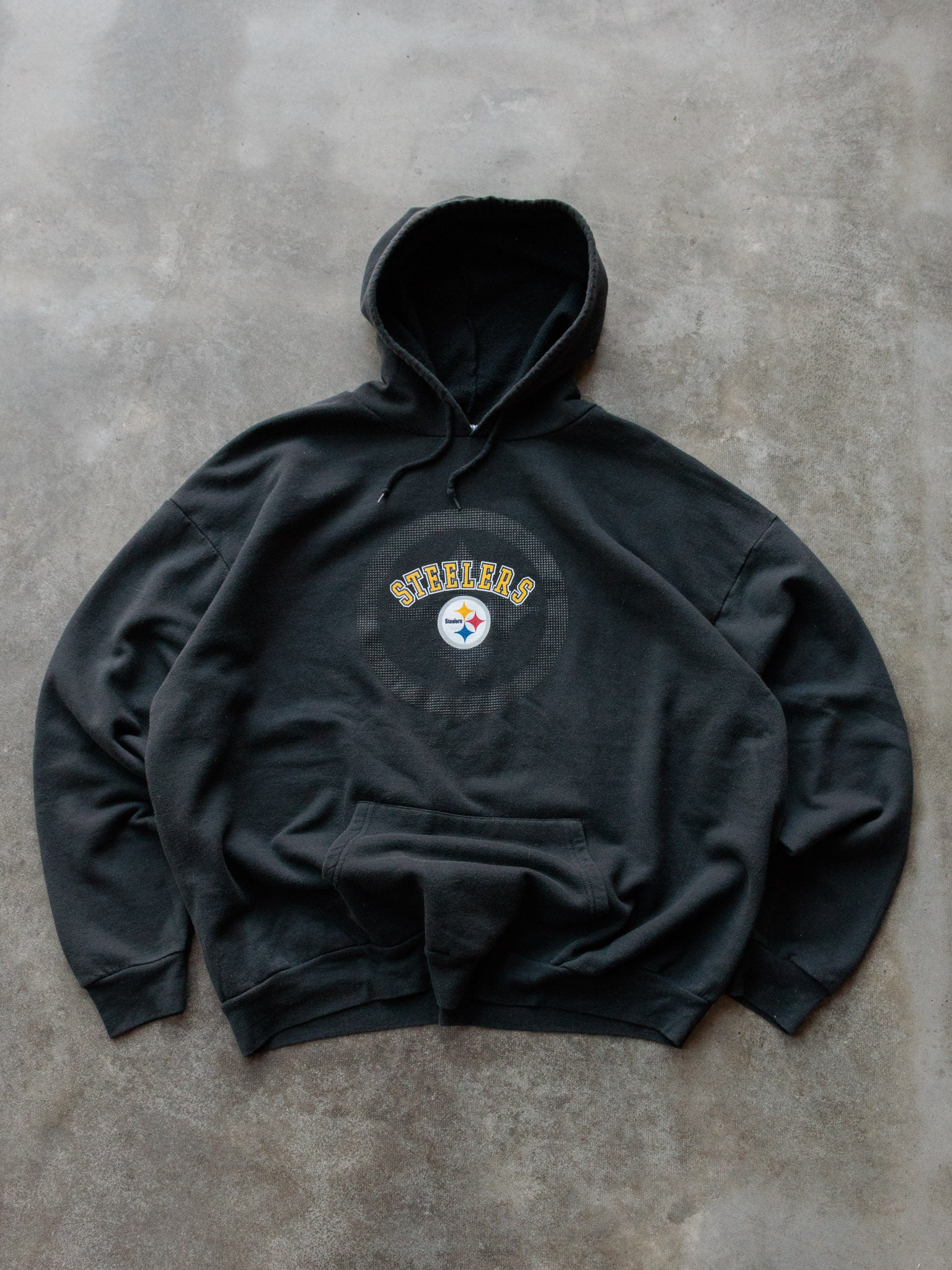 Vintage 00s Black Pittsburgh Steelers Hoodie (XL)