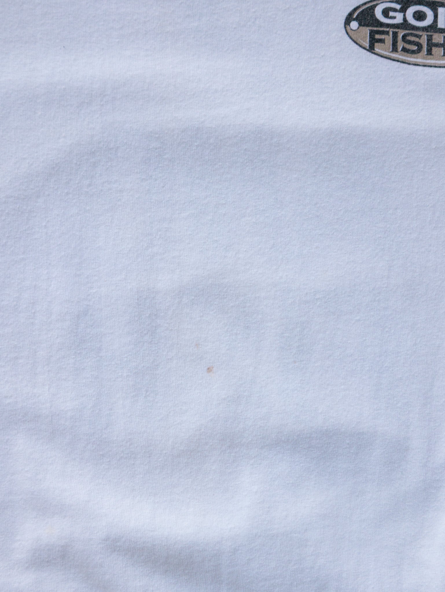 Vintage White Shut Up & Fish Slogan Tee (-)