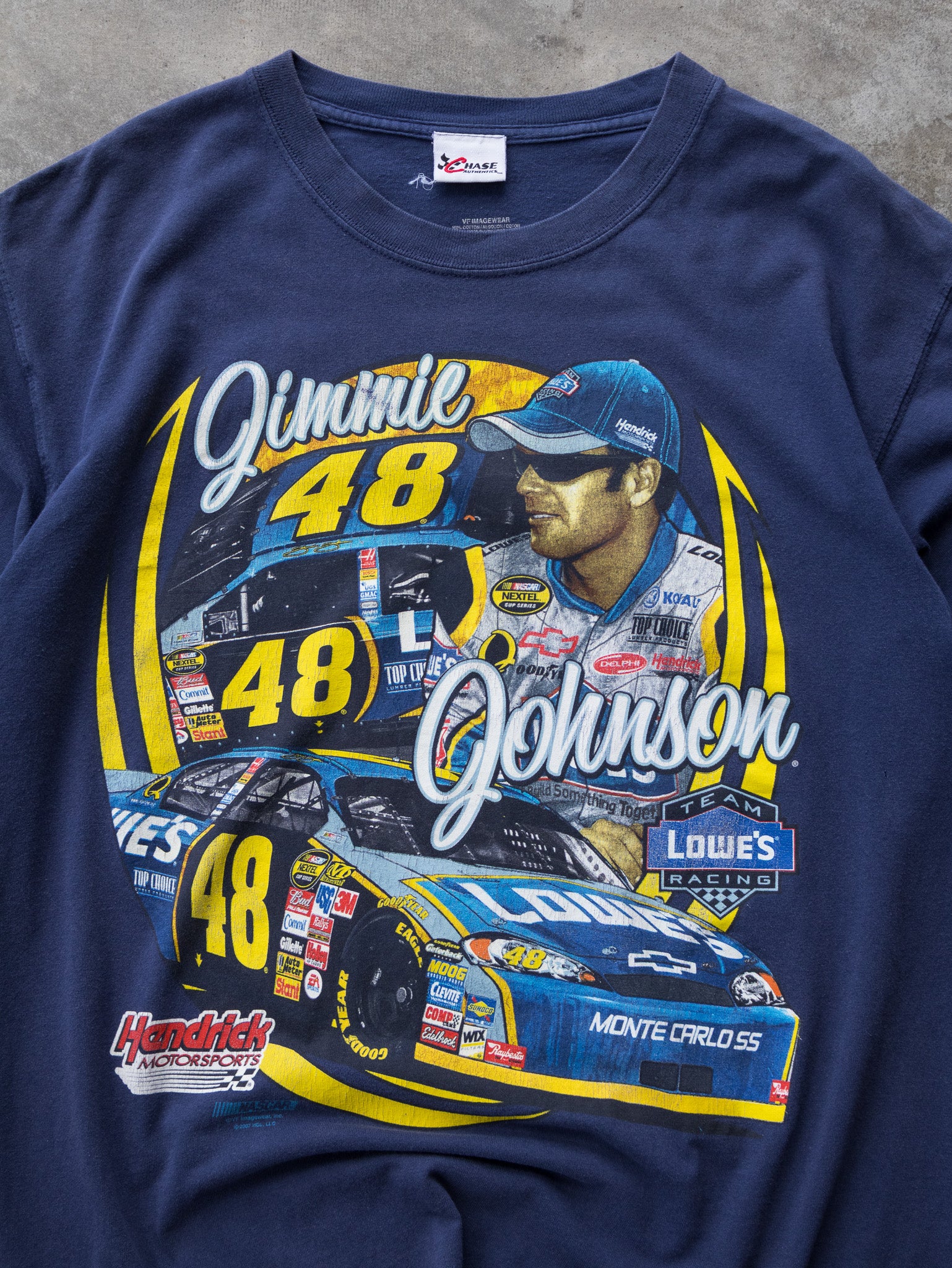 Vintage 2007 Navy NASCAR Jimmie Johnson #48 Tee (L)