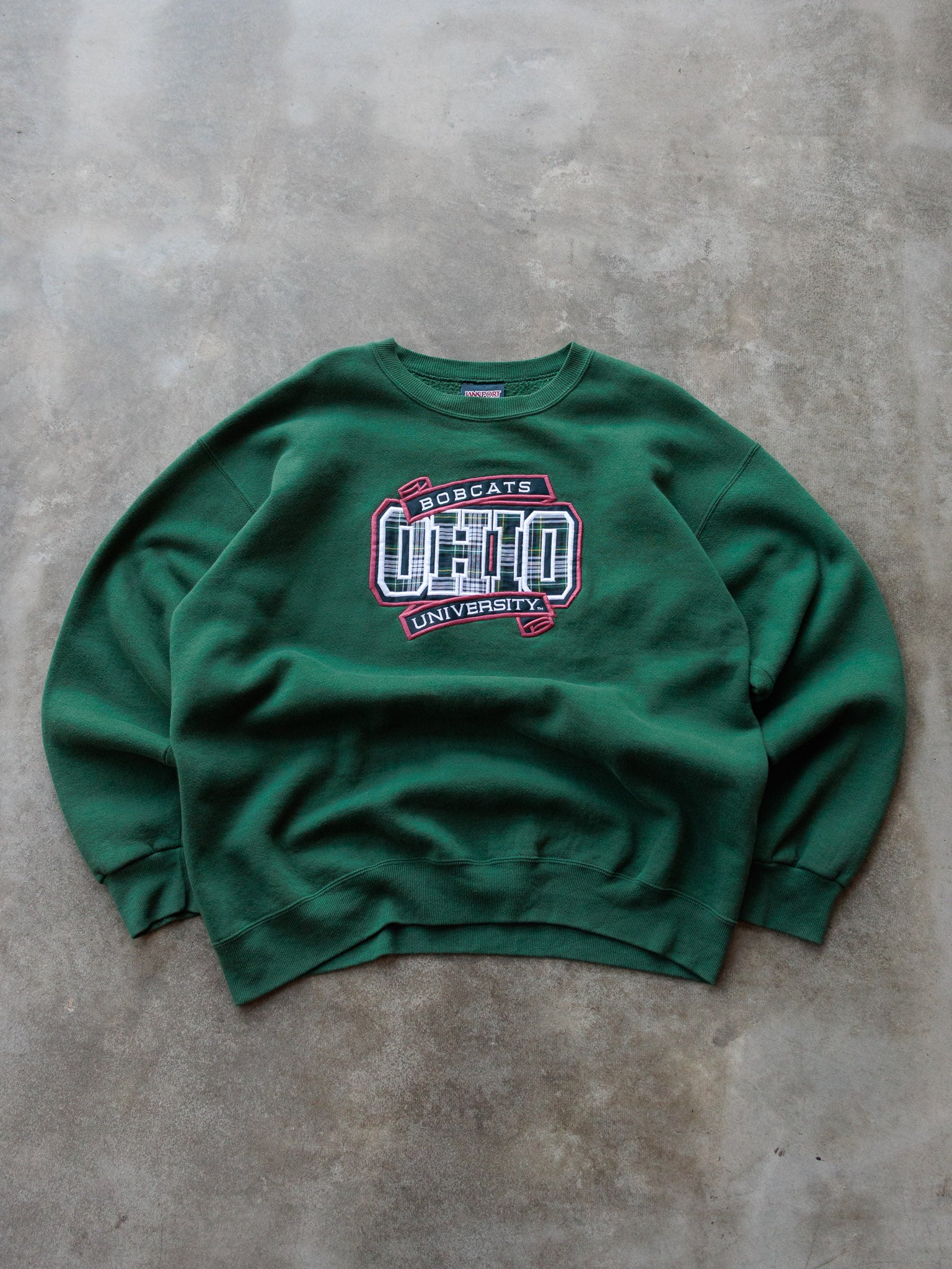 Vintage 90s Green Ohio University Bobcats Sweatshirt (XL)