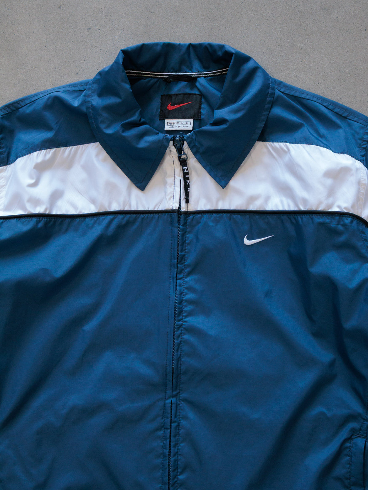 Vintage 90s Navy Nike Colourblock Windbreaker (Women's M)