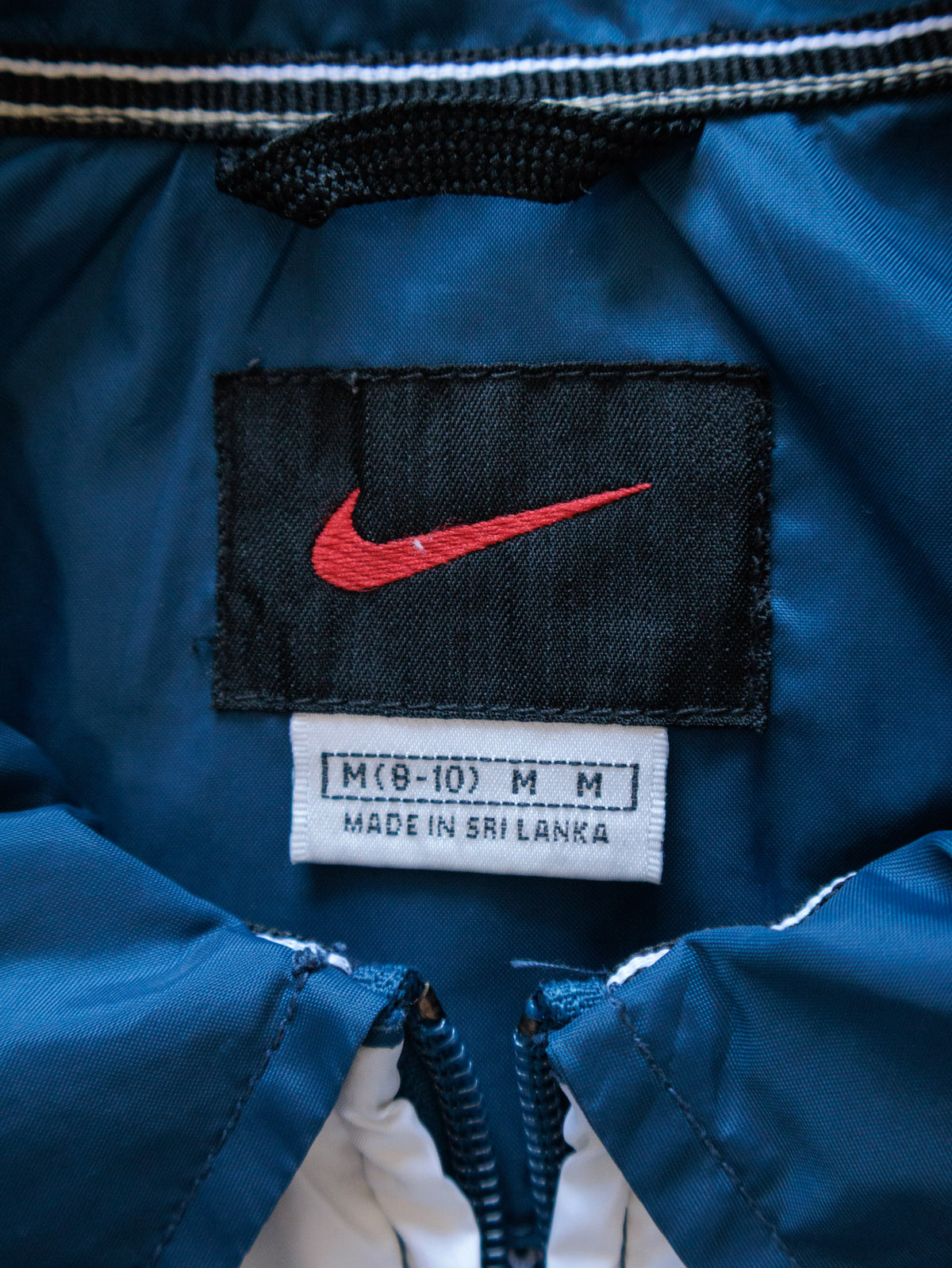 Vintage 90s Navy Nike Colourblock Windbreaker (Women's M)