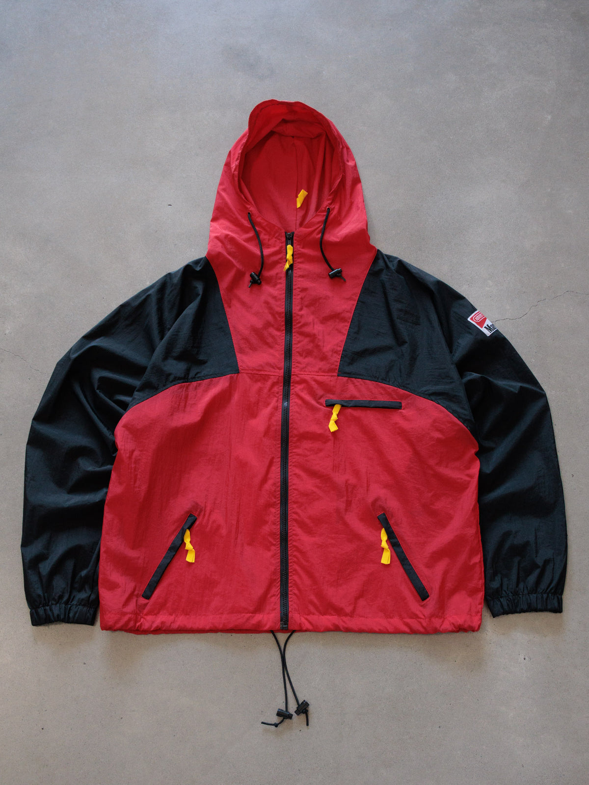 Vintage 90s Red Marlboro Adventure Team Colourblock Windbreaker (L)